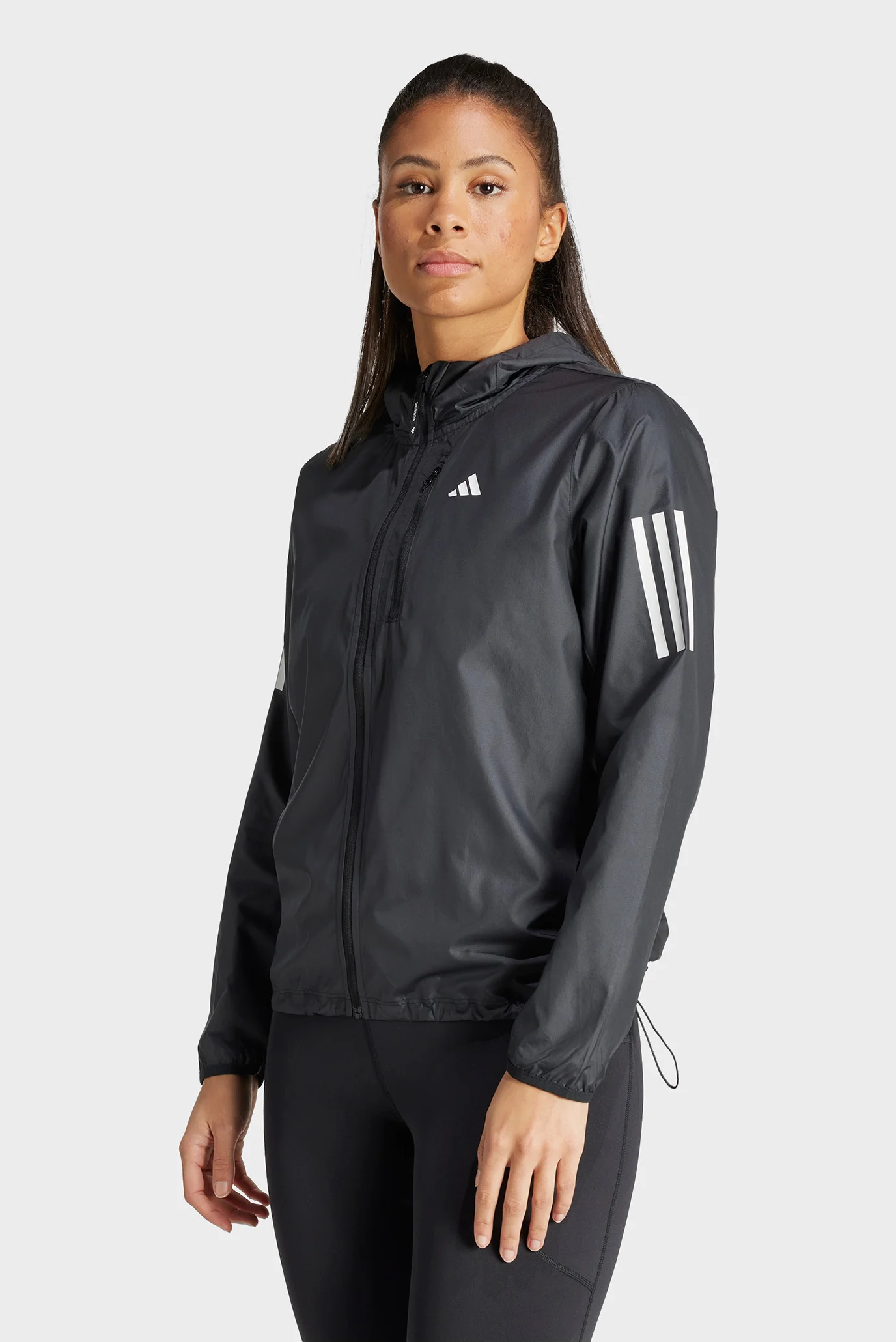 Жіноча чорна вітровка Own The Run adidas IN1576 — MD-Fashion