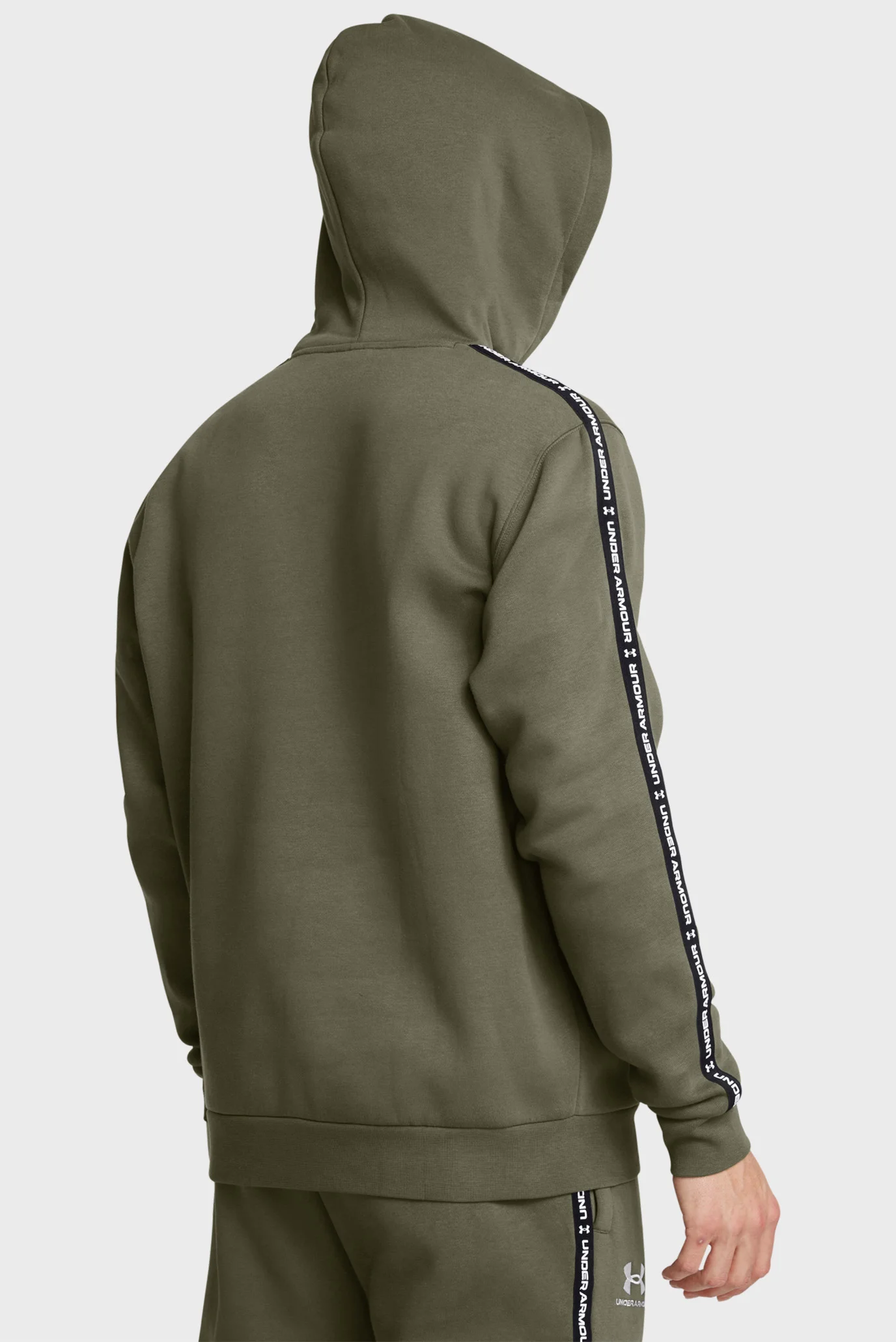 Мужское зеленое худи UA Icon Fleece HD Taping Under Armour 1389356