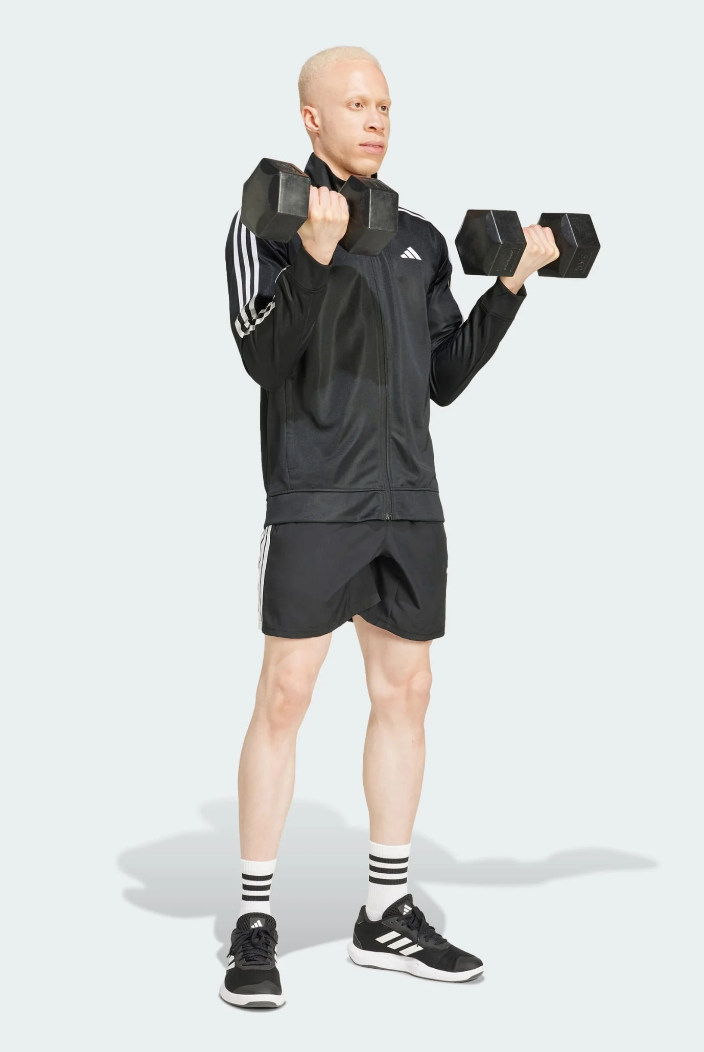 Мужская черная спортивная кофта Essentials 3-Stripes adidas JC7724