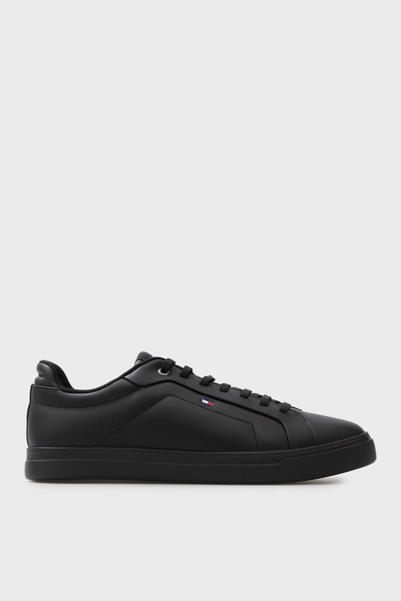 mi…f Мужские черные кожаные сникерсы ICON COURT Tommy Hilfiger
