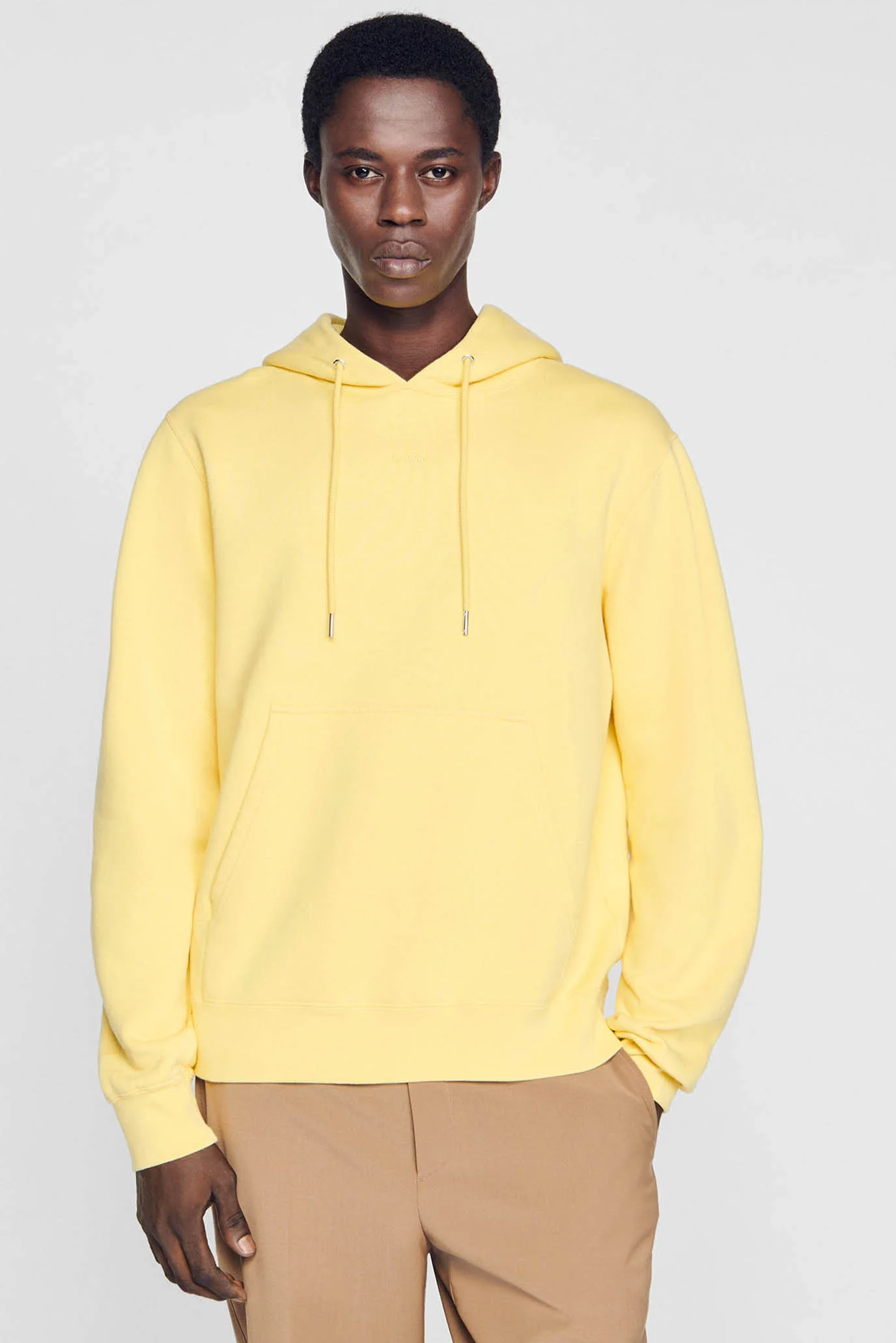 Чоловіче жовте худі Sandro SHPSW00458_YELLOW LEMON — MD-Fashion