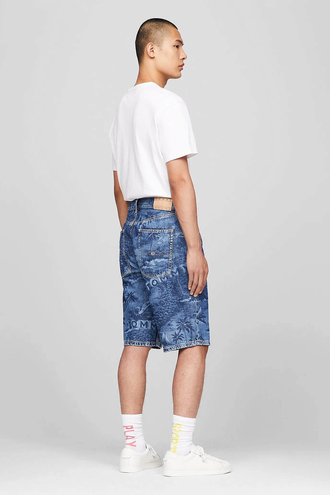 Мужские синие джинсовые шорты с узором AIDEN BAGGY Tommy Jeans