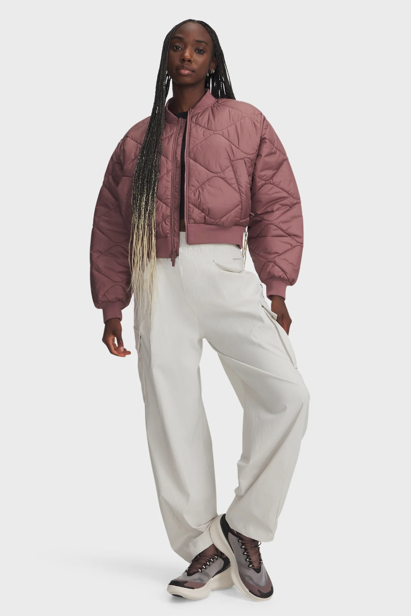 Женский розовый бомбер Heritage Bomber Under Armour 6000638-651