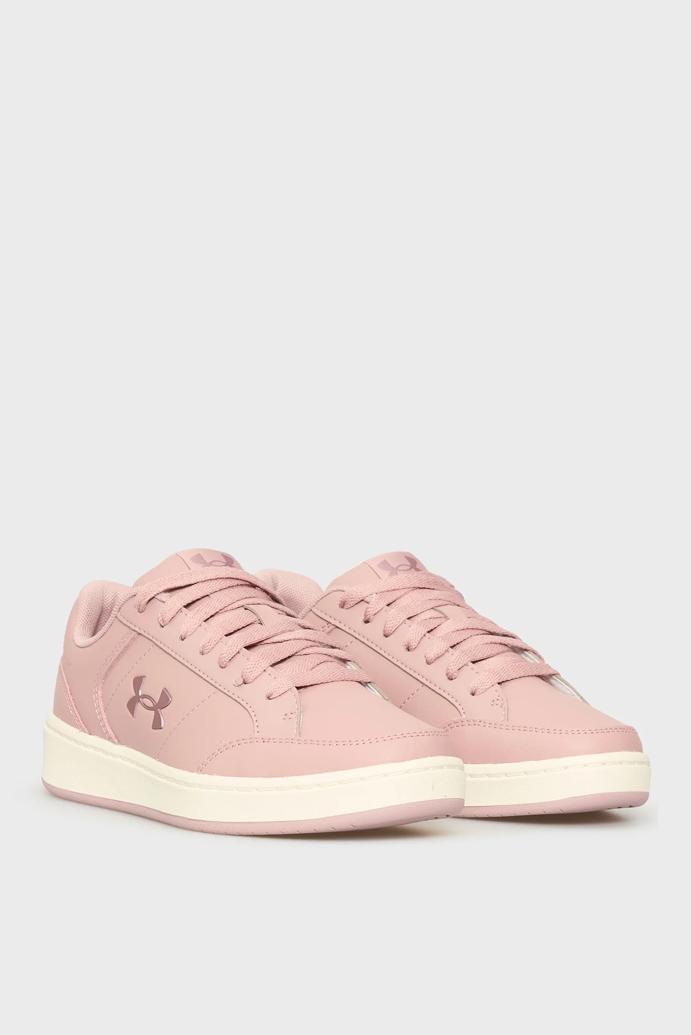 Женские пудровые кожаные сникерсы UA W Official Under Armour