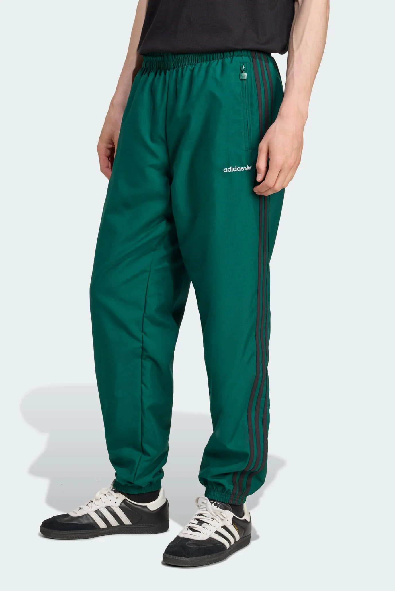 Мужские темно-зеленые спортивные брюки Brushed Woven Track adidas