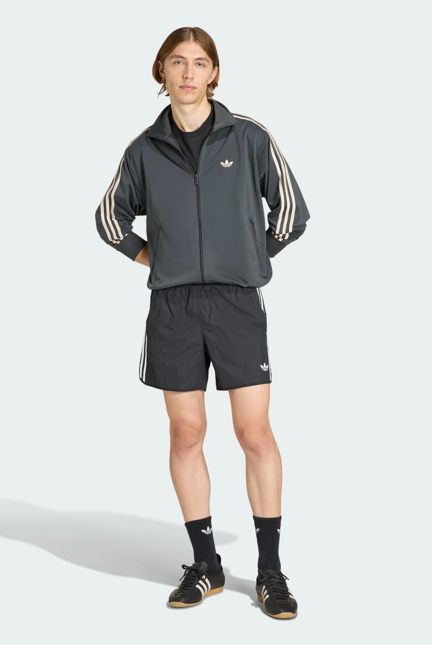 BM LIFE♪ Мужская темно-серая спортивная кофта FIREBIRD adidas KE1641 — MD