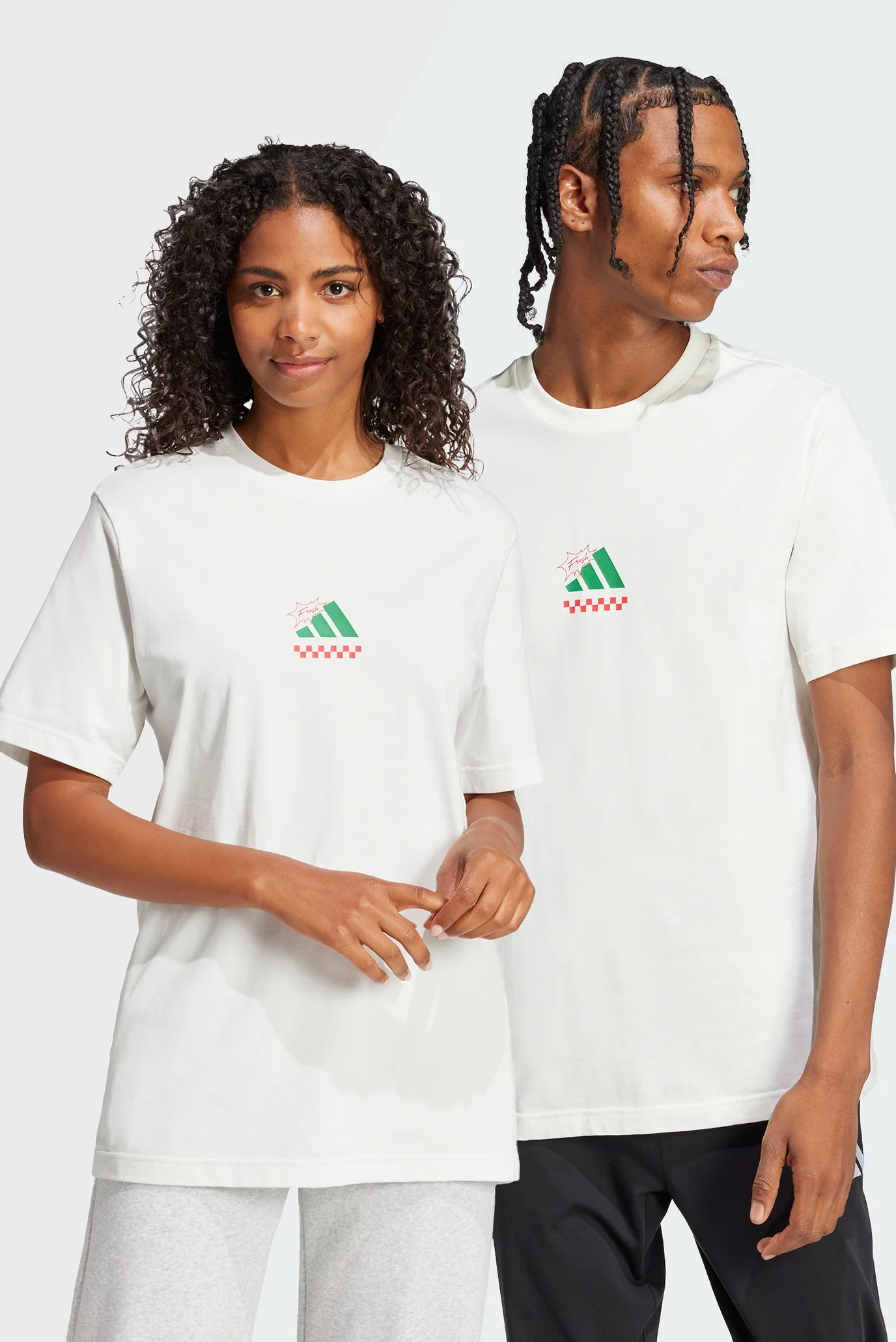やっぴー様 Біла футболка Lounge Pizza Graphic (унісекс) adidas JJ4016 — MD