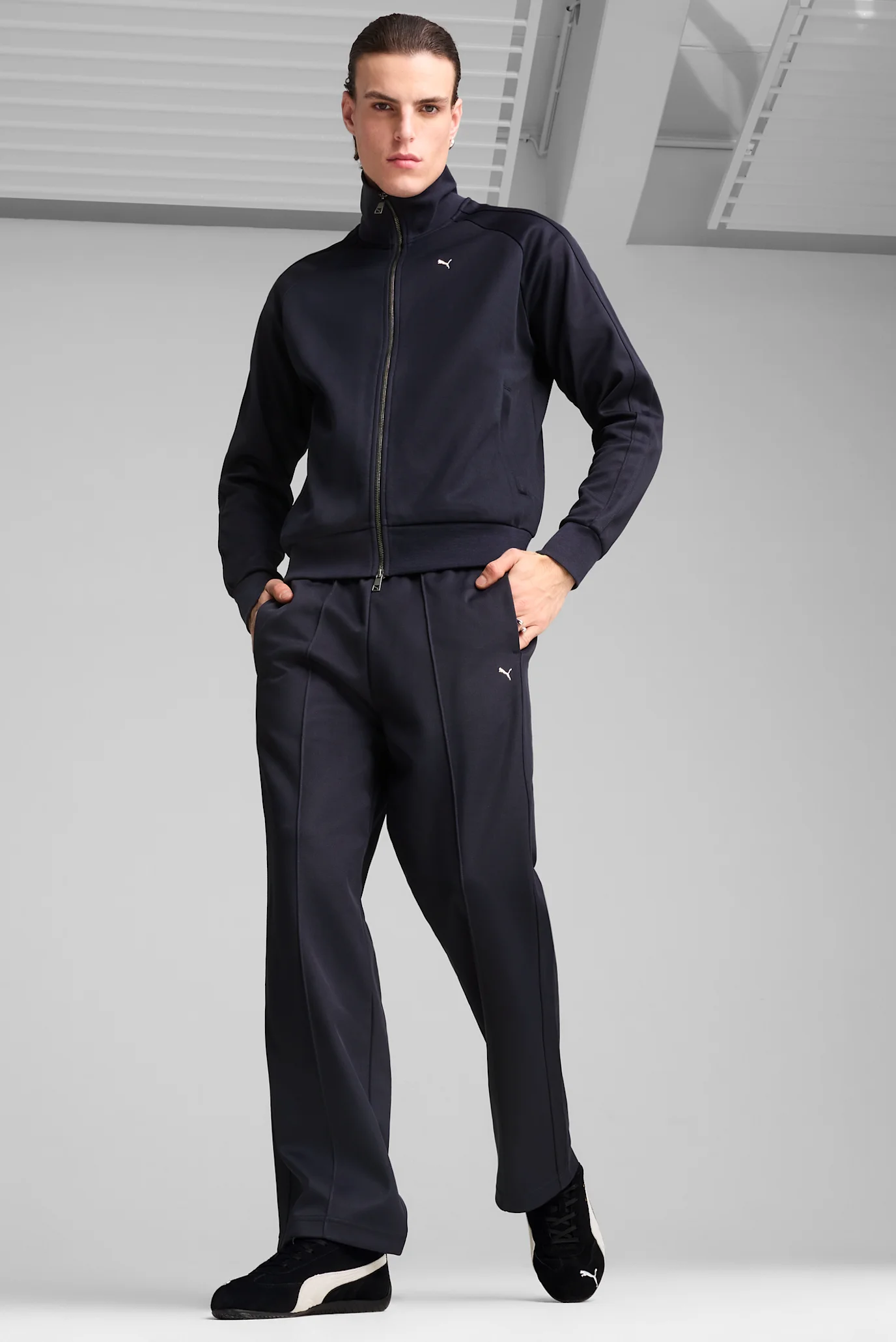 Мужские темно-синие брюки T7 Track Pants Men PUMA 629938 — MD-Fashion