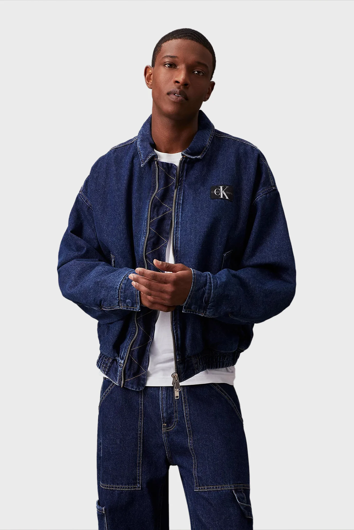Мужская темно-синяя джинсовая куртка DENIM BOMBER Calvin Klein