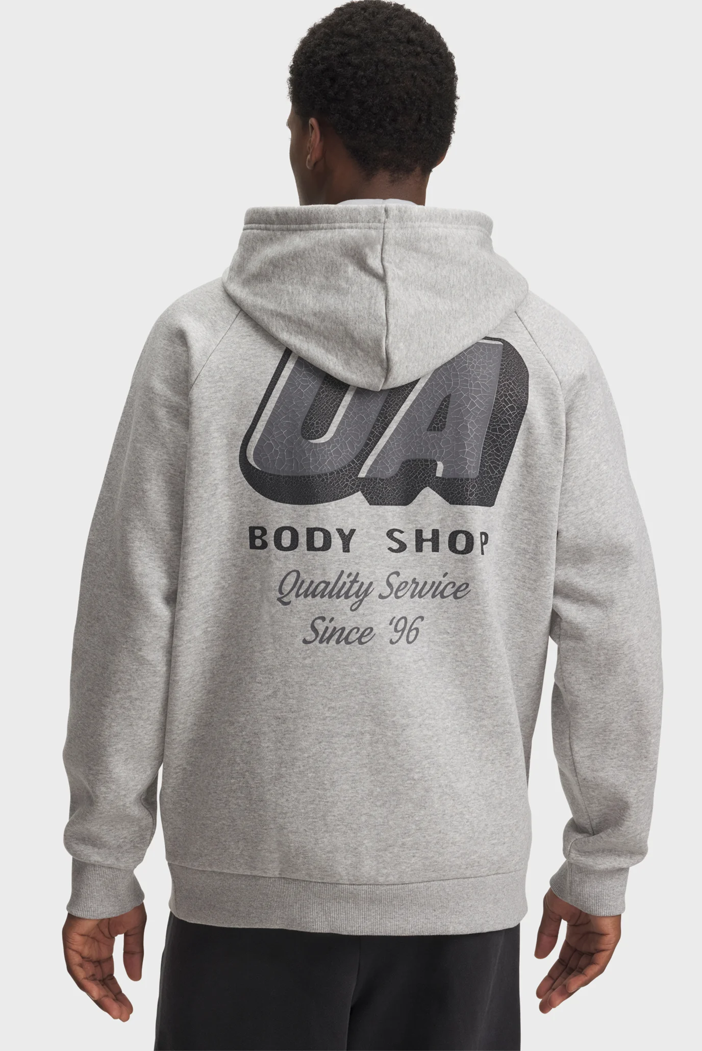 Мужское серое худи UA Rival Fleece HBR Logo HD Under Armour