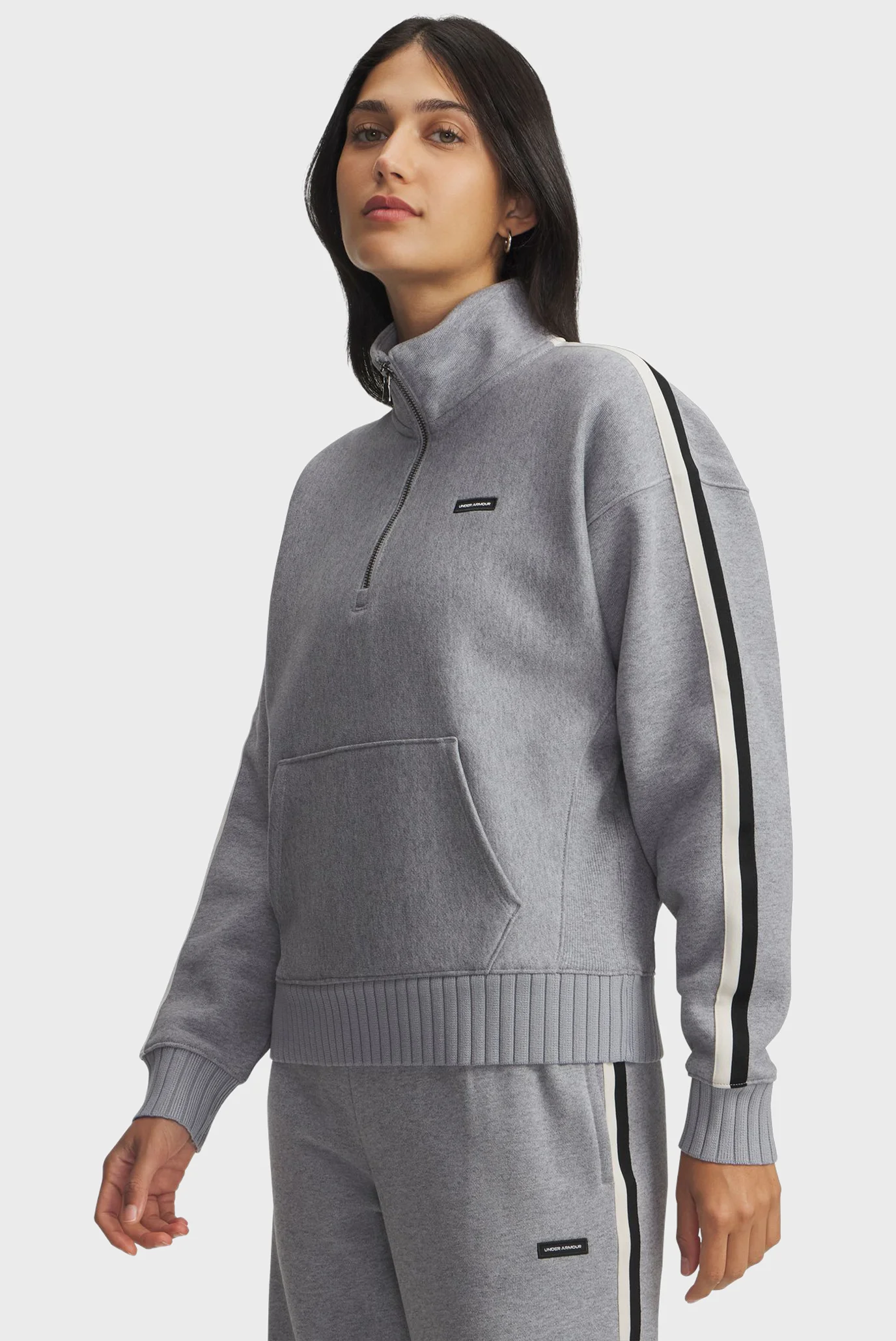Женская серая спортивная кофта Icon HWT Fleece HZ Under Armour