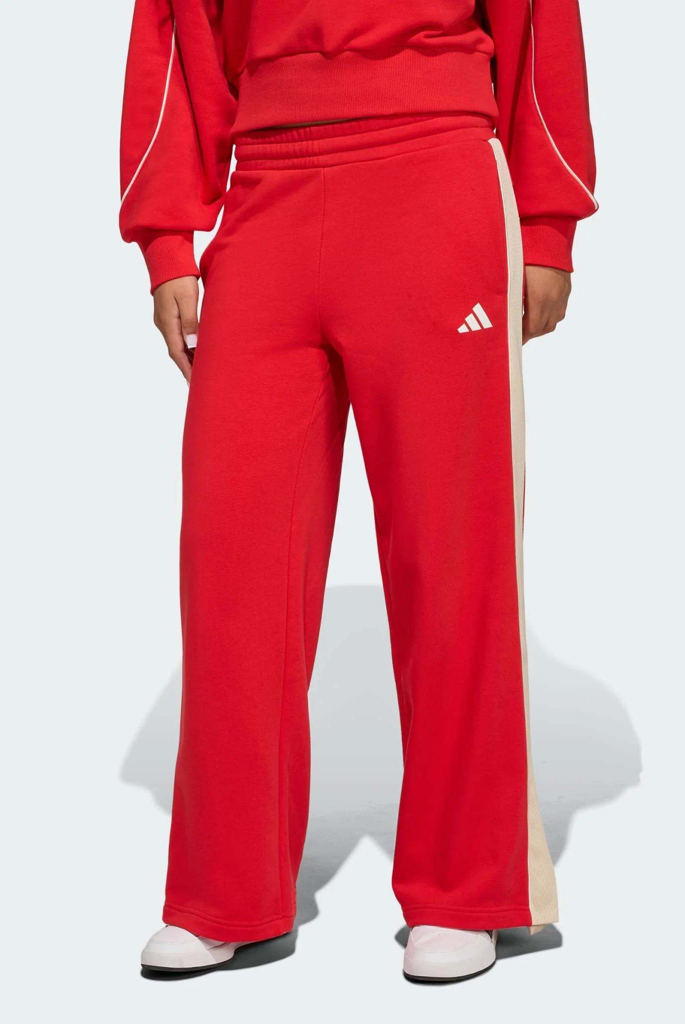 Детские красные спортивные брюки STADIUM WIDE LEG adidas KD3398
