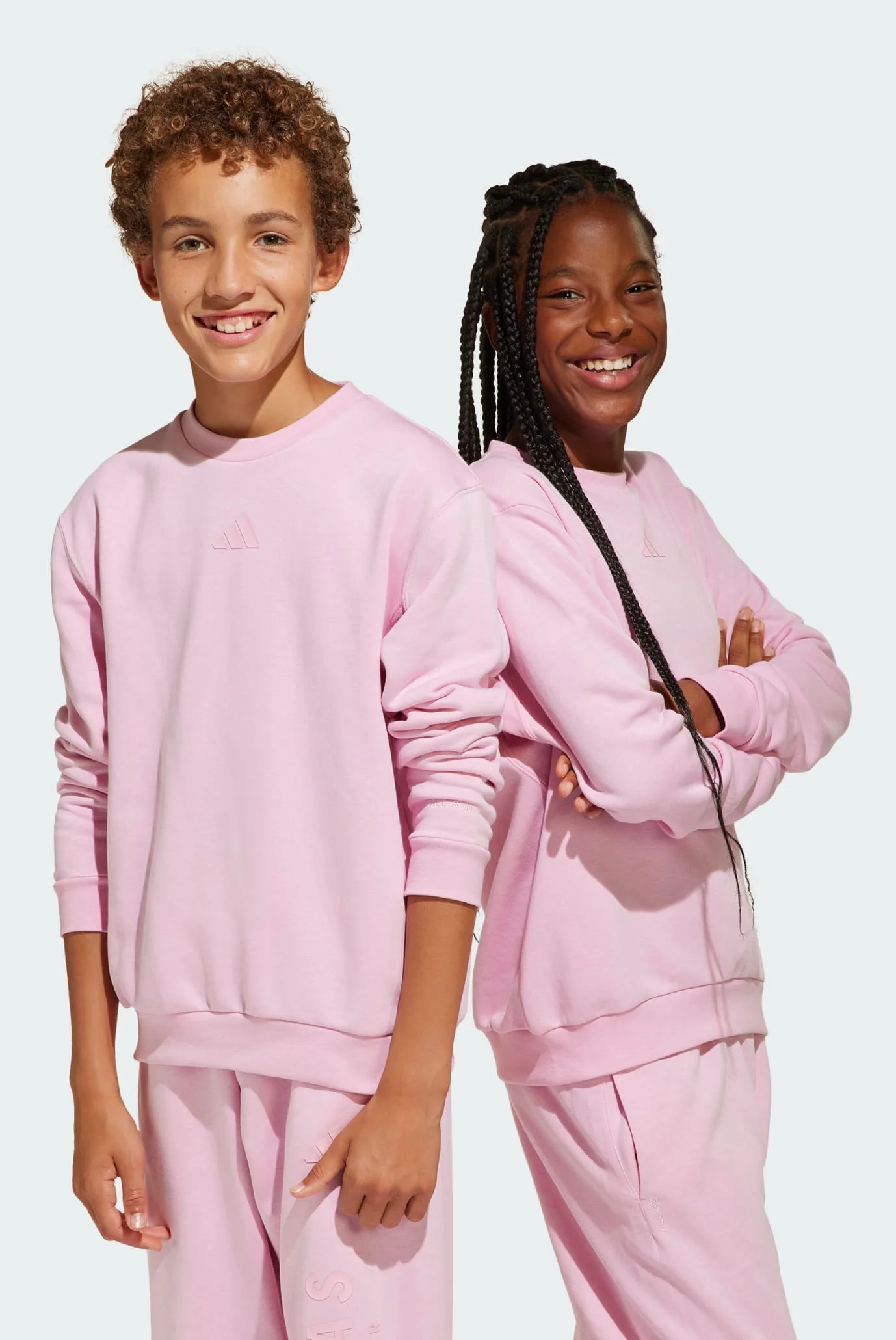 Детский розовый свитшот All SZN Graphic Crew Kids adidas JI6167