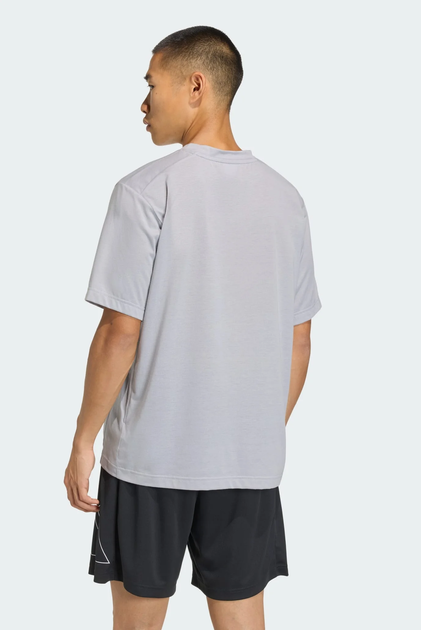 Мужская серая футболка WORKOUT ESSENTIALS FEELREADY LOGO adidas