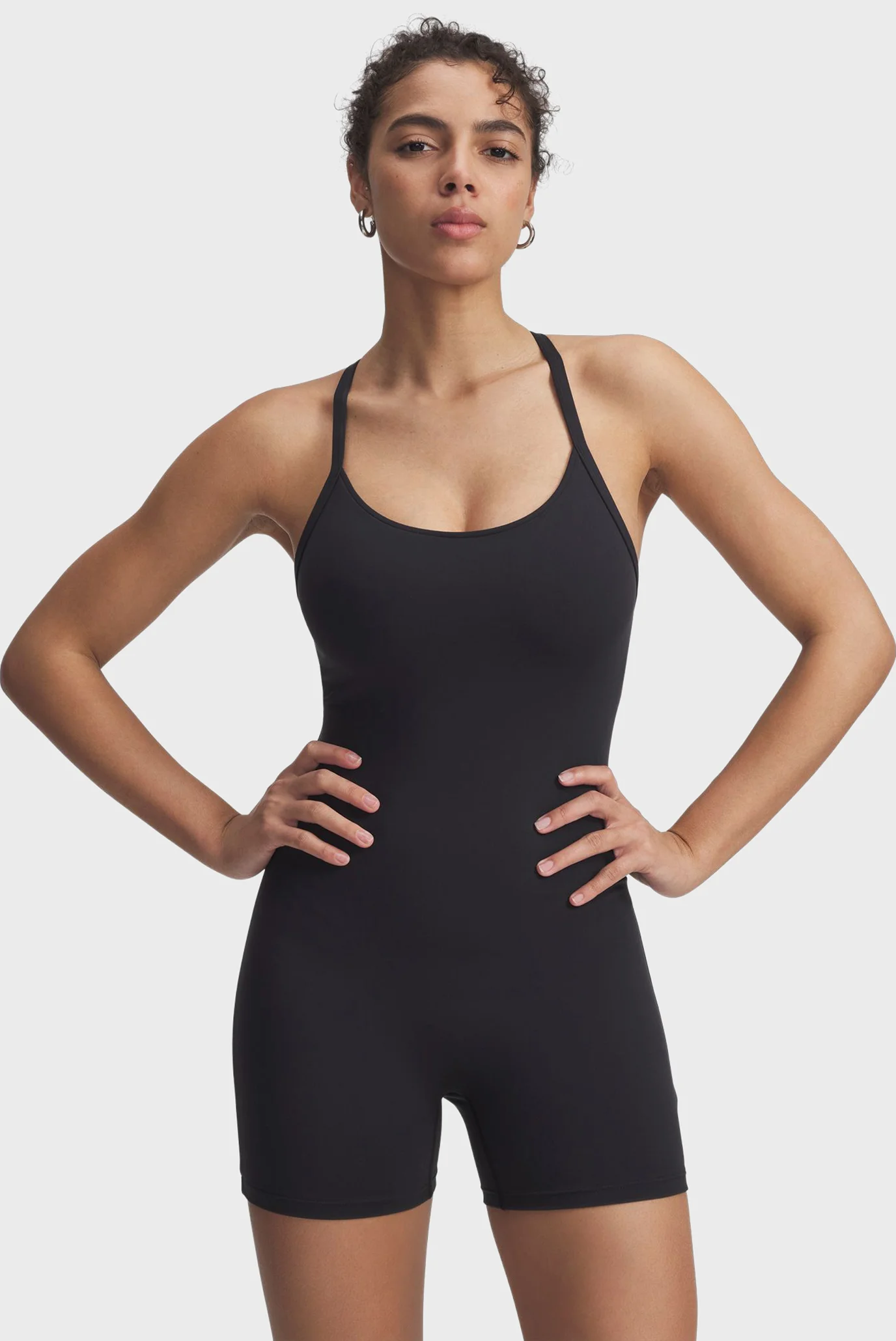 Женский черный комбинезон Motion Shorts Bodysuit Under Armour