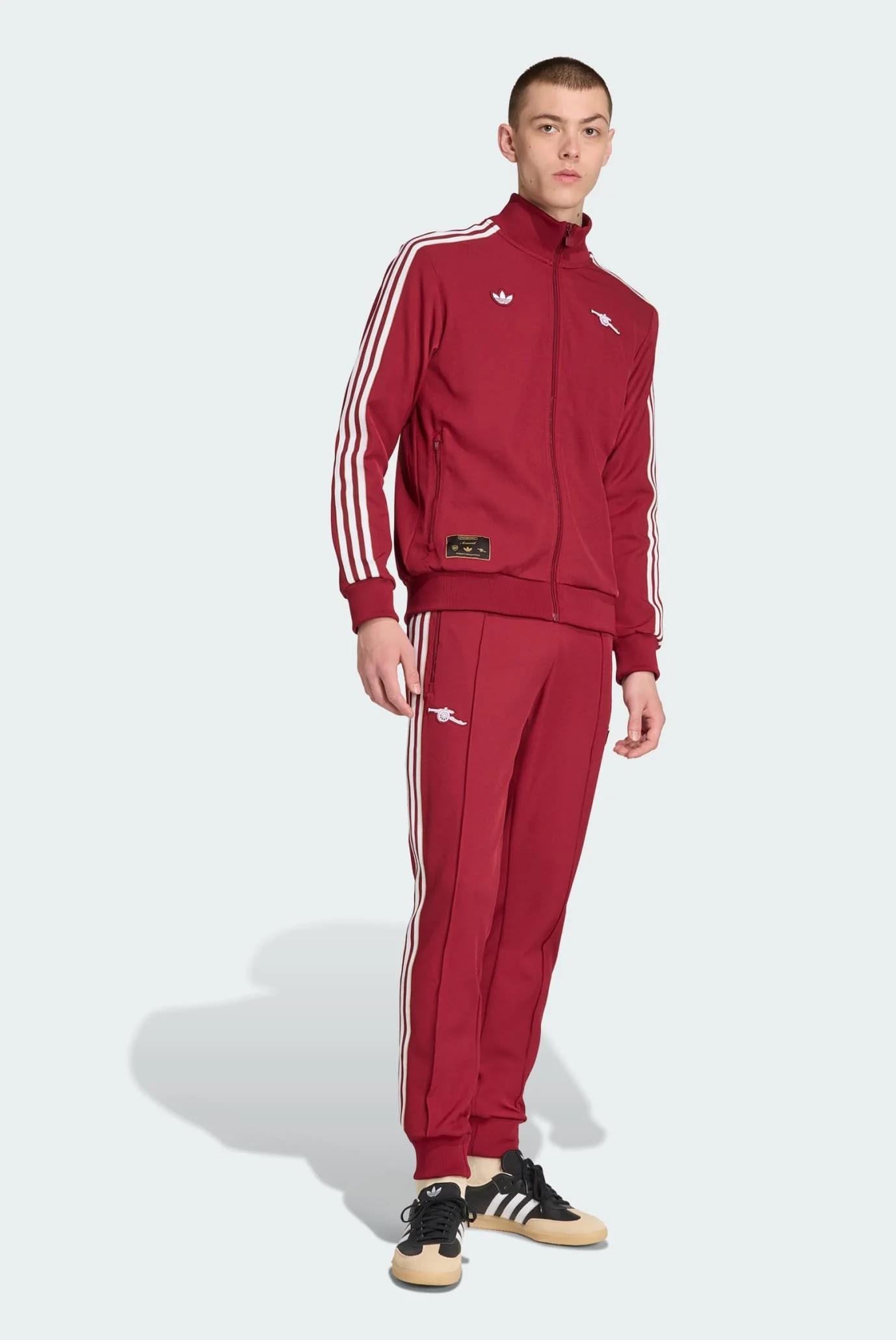 Мужская малиновая спортивная кофта Arsenal Terrace Icons adidas