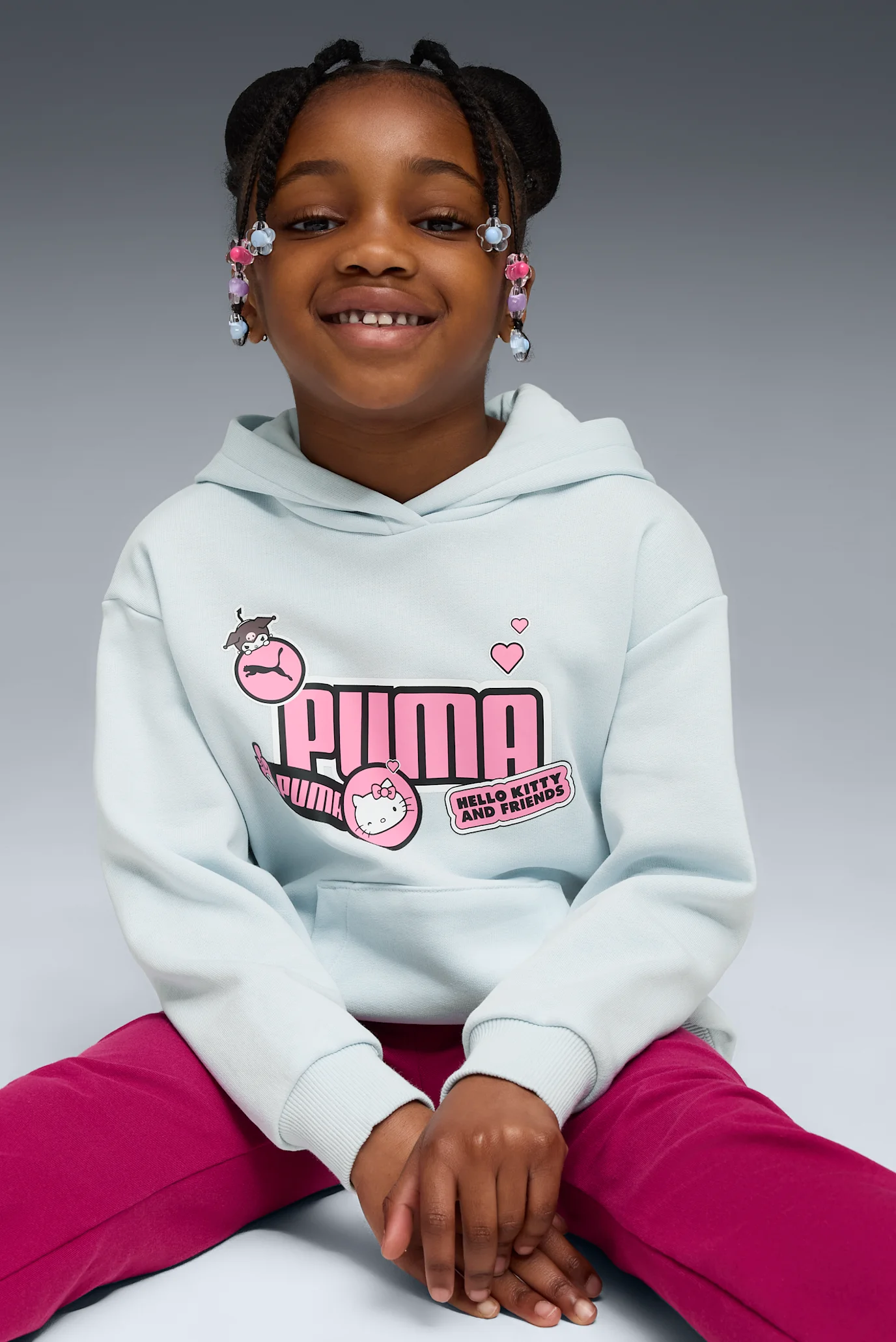Дитяче блакитне худі PUMA x HELLO KITTY AND FRIENDS Graphic Hoodie