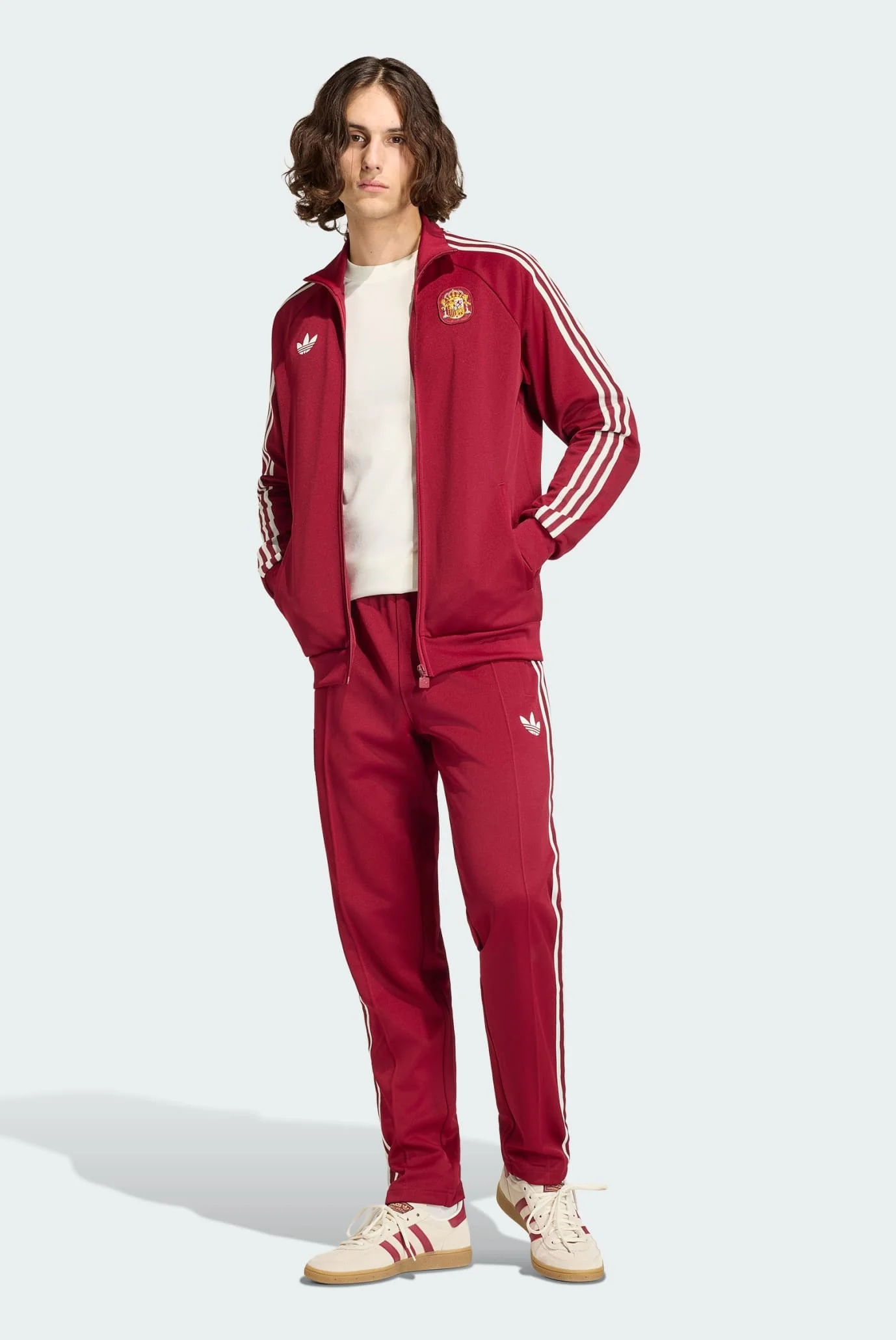 Мужская красная спортивная кофта Spain Originals adidas JZ2254