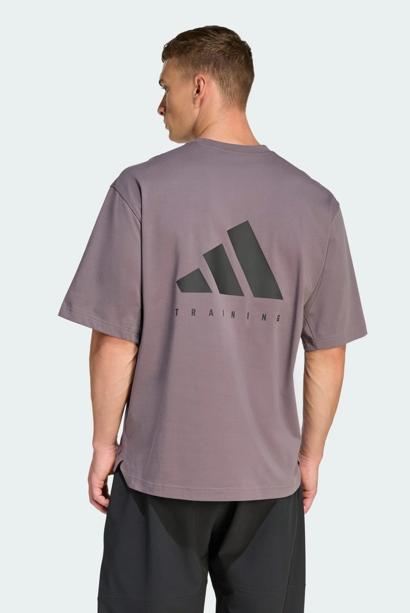 Мужская коричневая футболка Power Oversize adidas KD0325 — MD-Fashion
