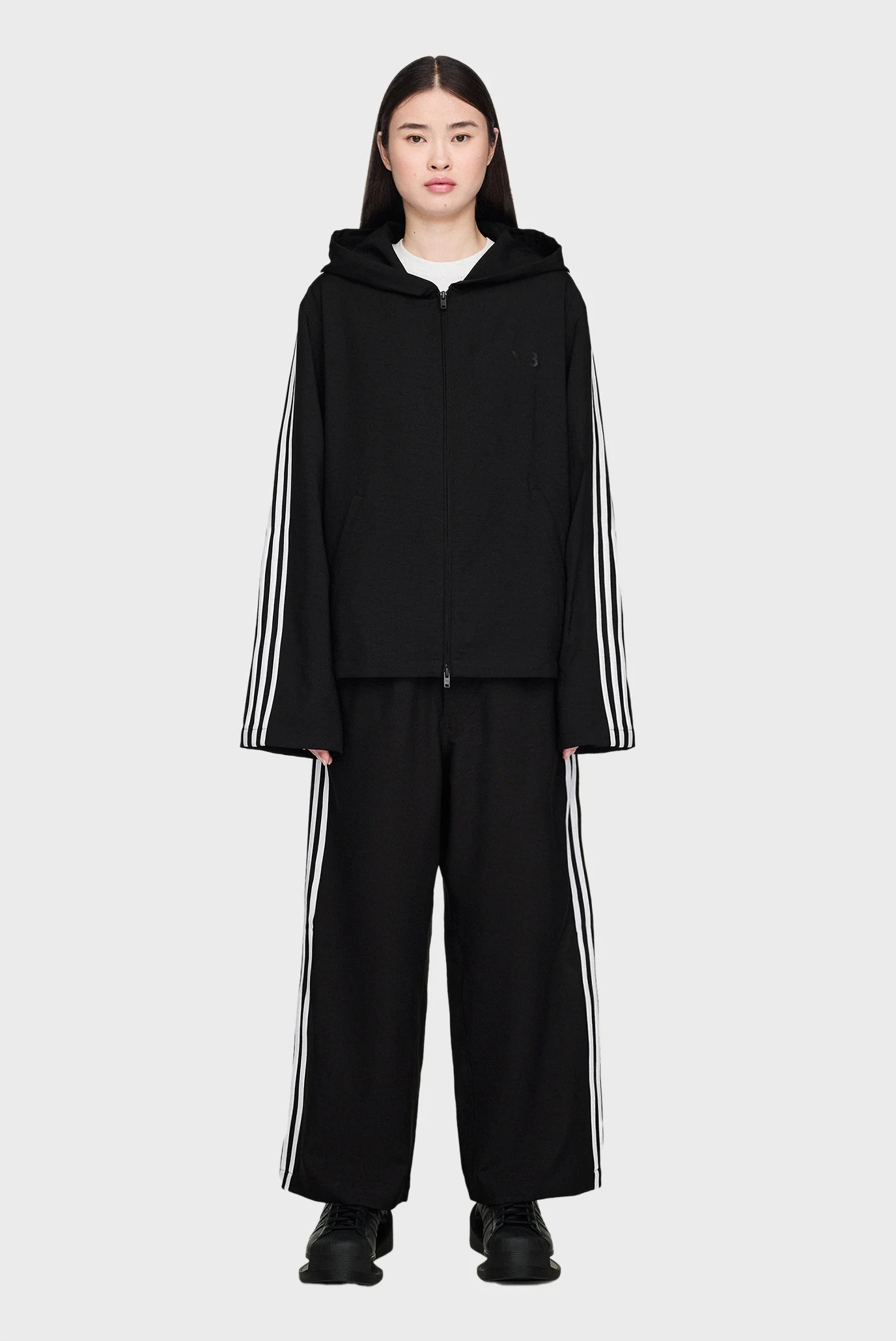 Чорна спортивна кофта Y-3 Track Top 3-Stripes (унісекс) adidas