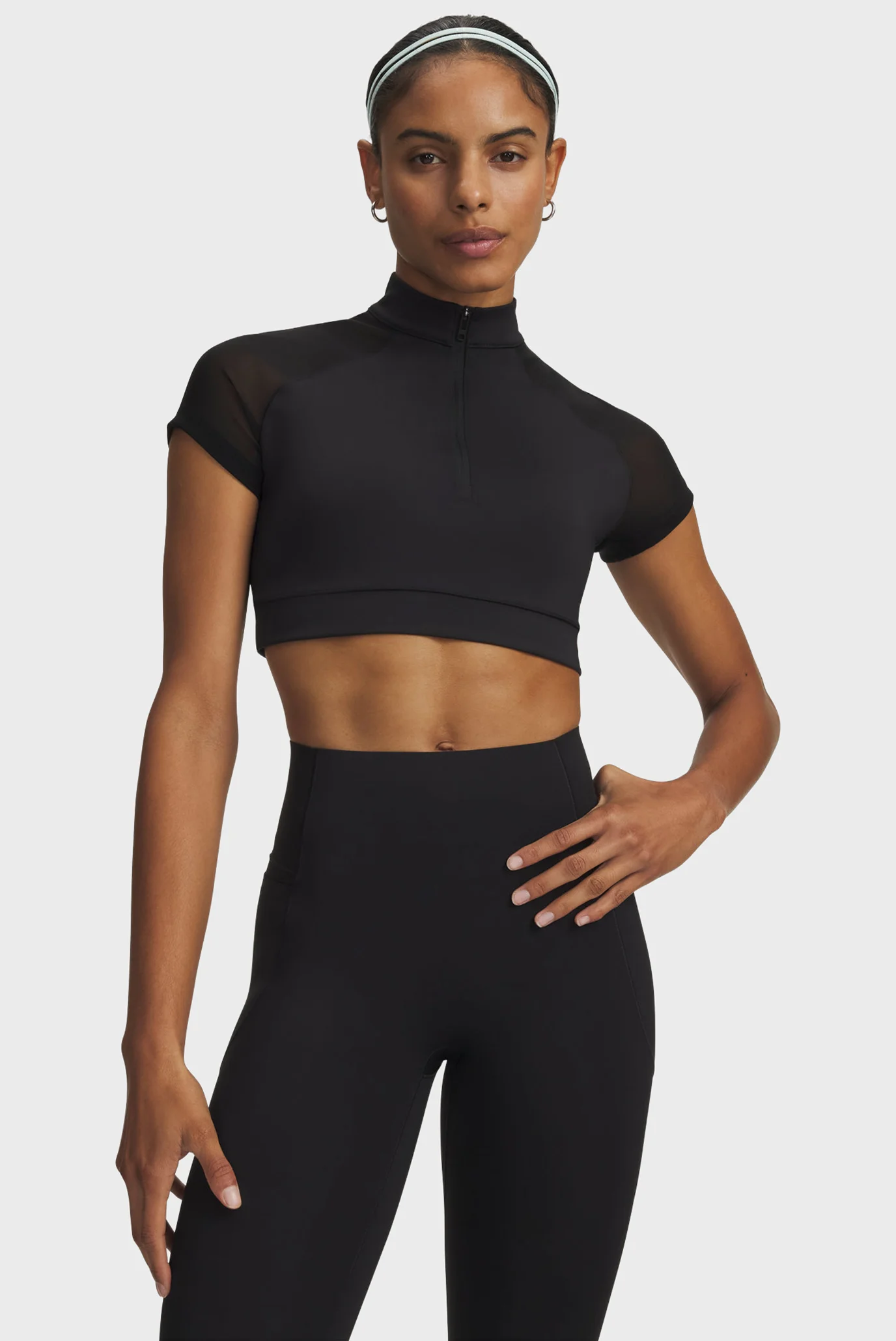 Жіночий чорний топ Vanish Elite Crop SS Under Armour 6011349-008