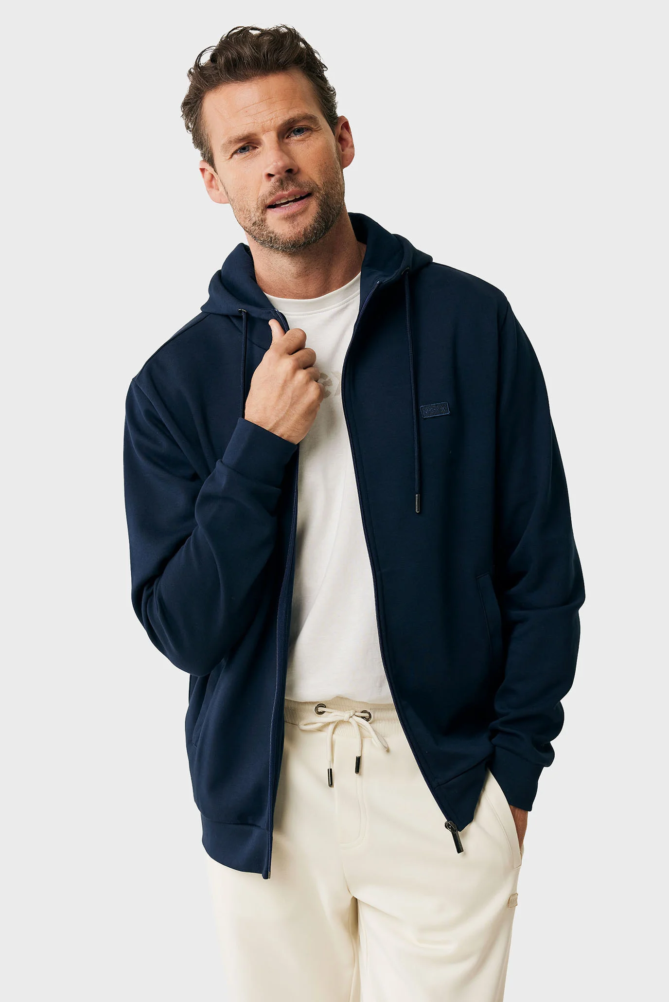 Мужское темно-синее худи EDWARD Essential full zip sweater Mexx