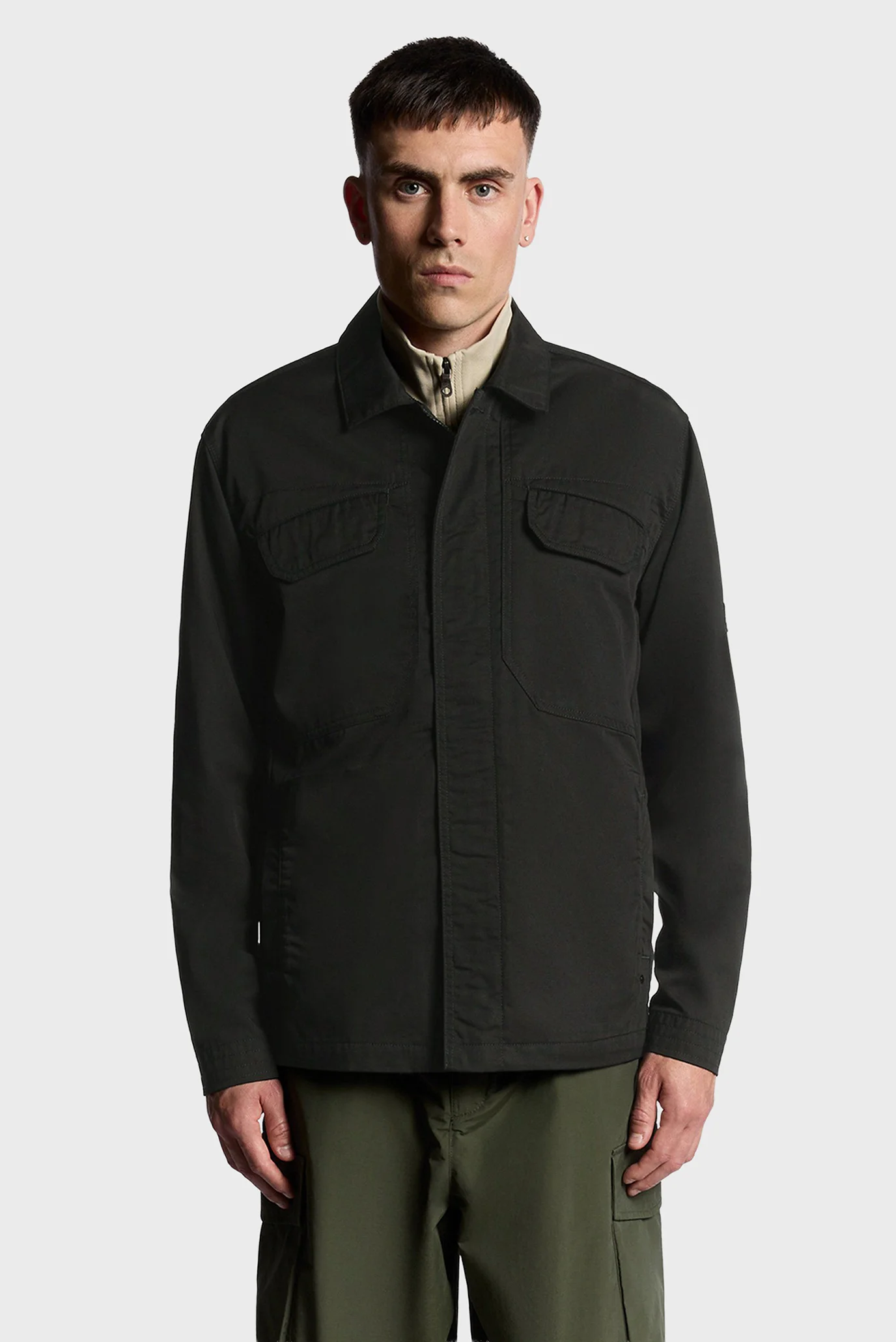 Чоловіча чорна сорочка-пальто Lyle & Scott LW2320V-Z865 — MD-Fashion