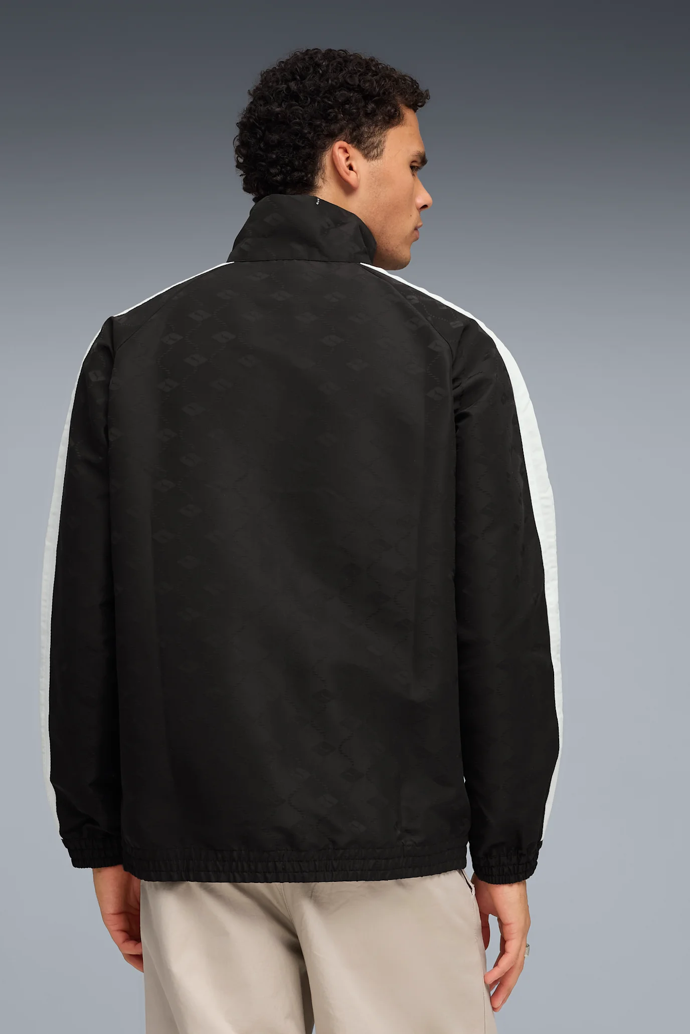 Мужская черная спортивная кофта с узором T7 Woven Track Jacket Men