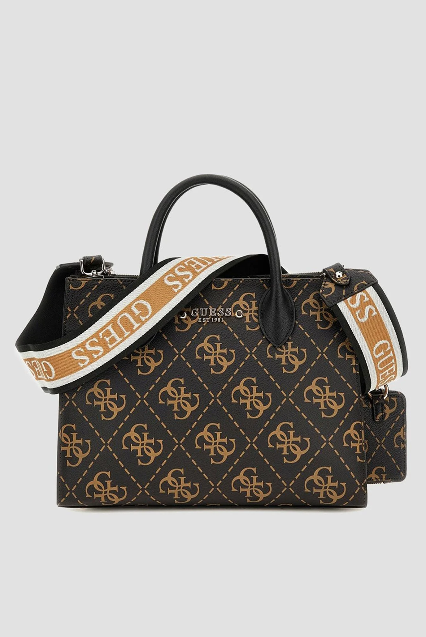 Жіноча коричнева сумка з візерунком Guess HWSG89.63060;BNL — MD