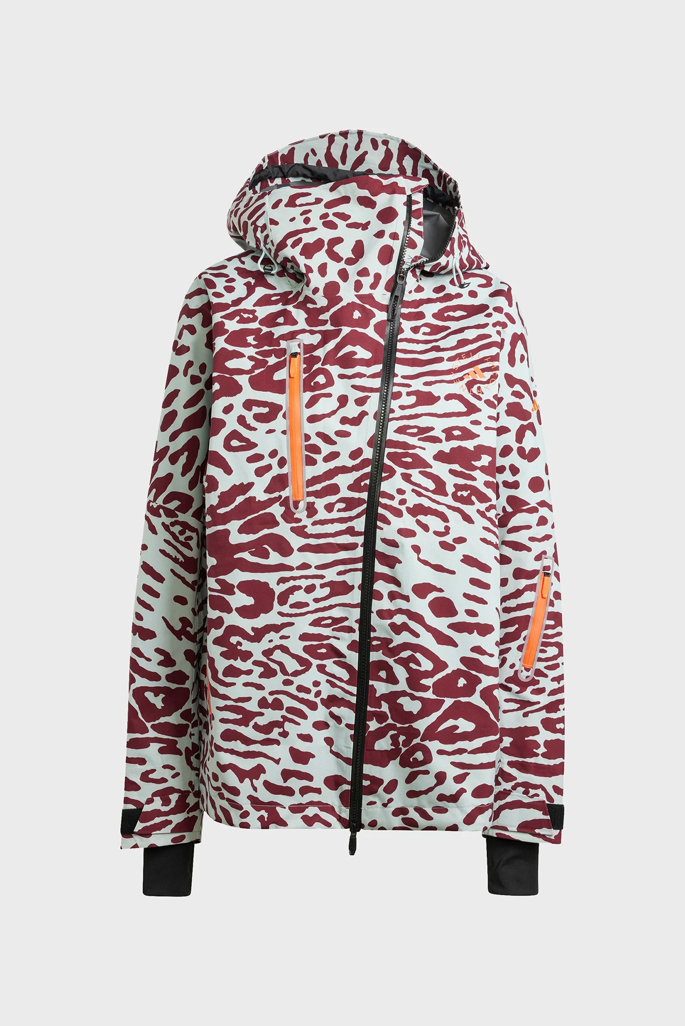 マーレット Женская бордовая куртка adidas by Stella McCartney Mid Length