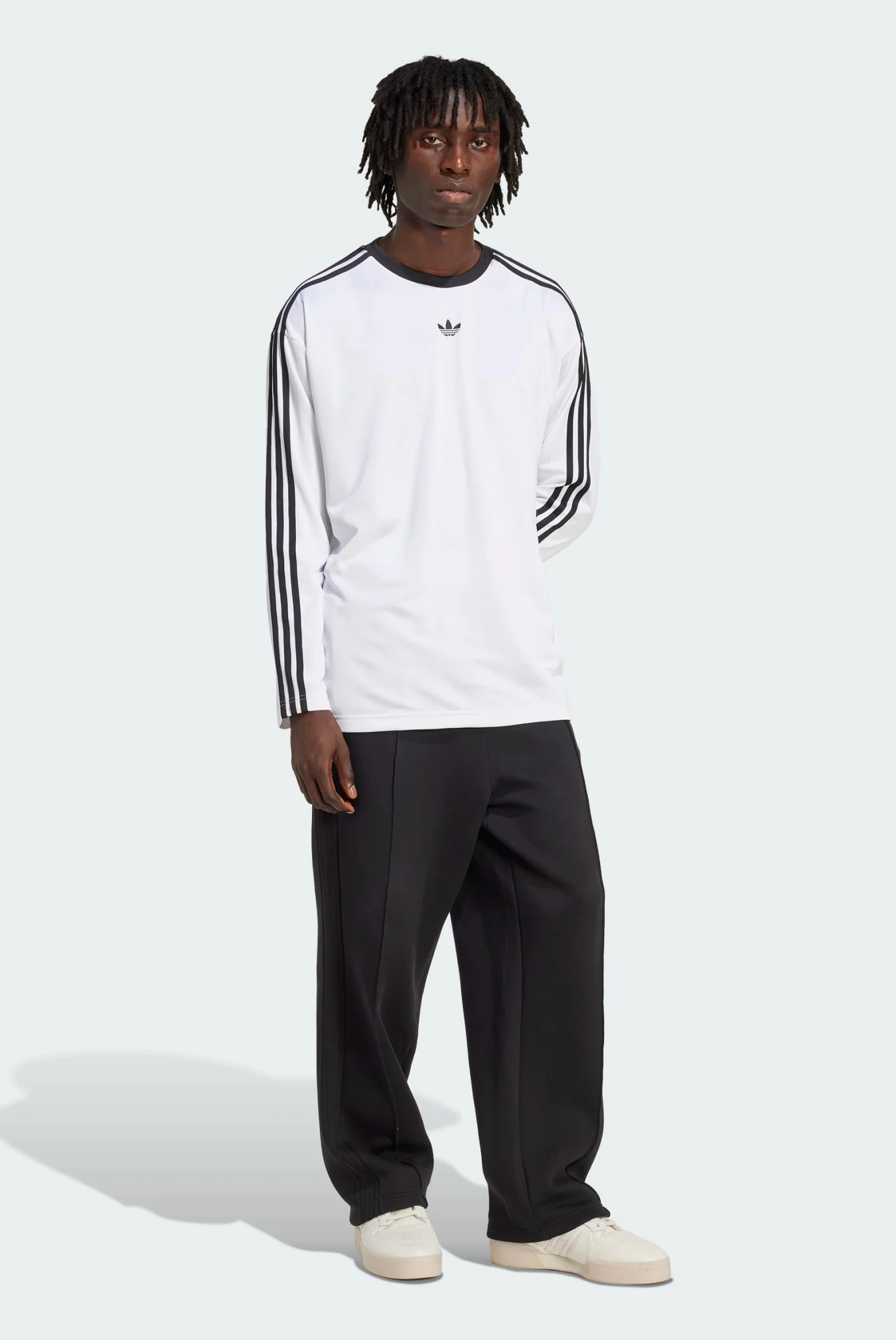 Мужской белый лонгслив adidas Adicolor Jacquard Long-Sleeve adidas
