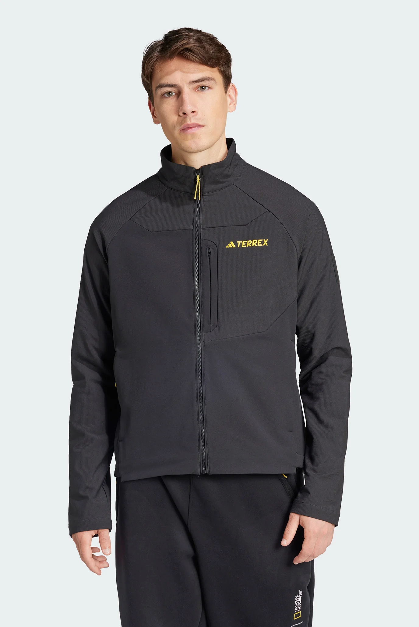 Мужская черная ветровка National Geographic Softshell adidas