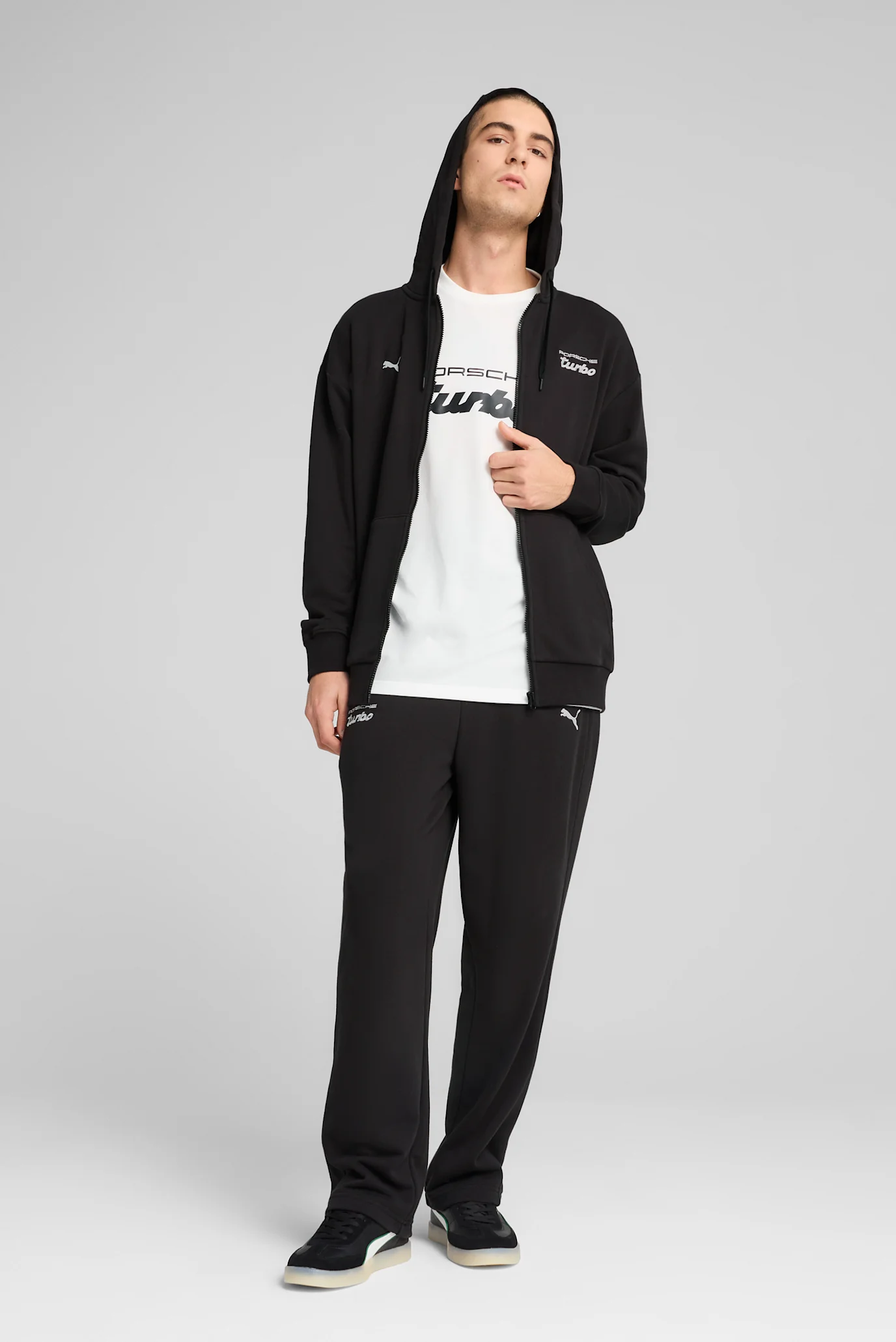 Мужское черное худи Porsche Legacy Sweat Jacket Men PUMA 630274