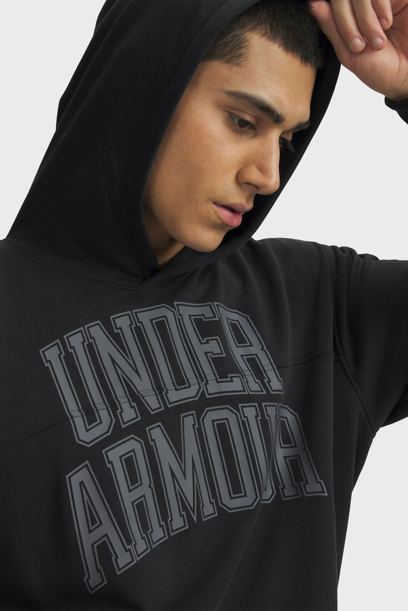 Мужское черное худи UA Rival LW Graphic Hoodie-BLK Under Armour