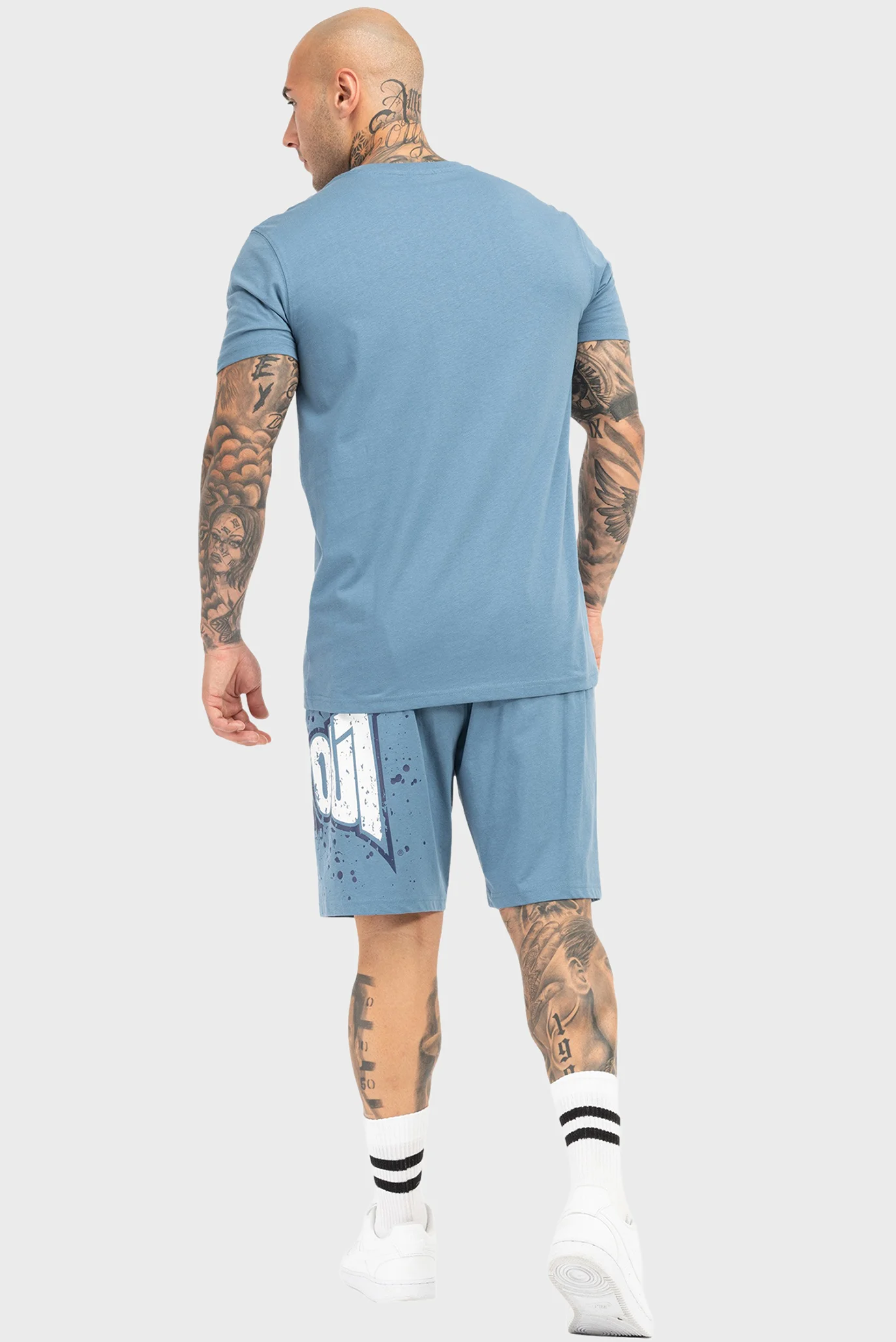 Мужской голубой комплект одежды (футболка, шорты) DUNLAB TapOut