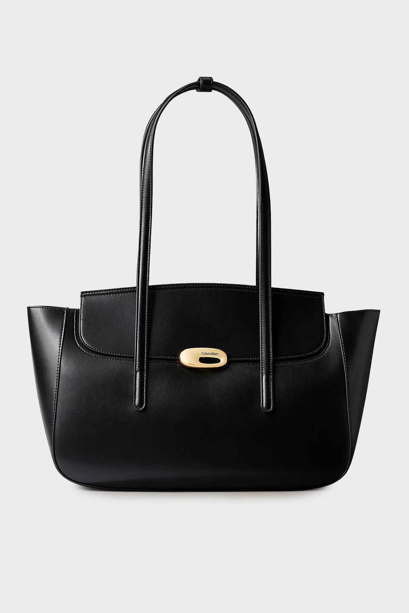 Жіноча чорна сумка HARDWARE FLAP TOTE Calvin Klein LV04F3145G — MD