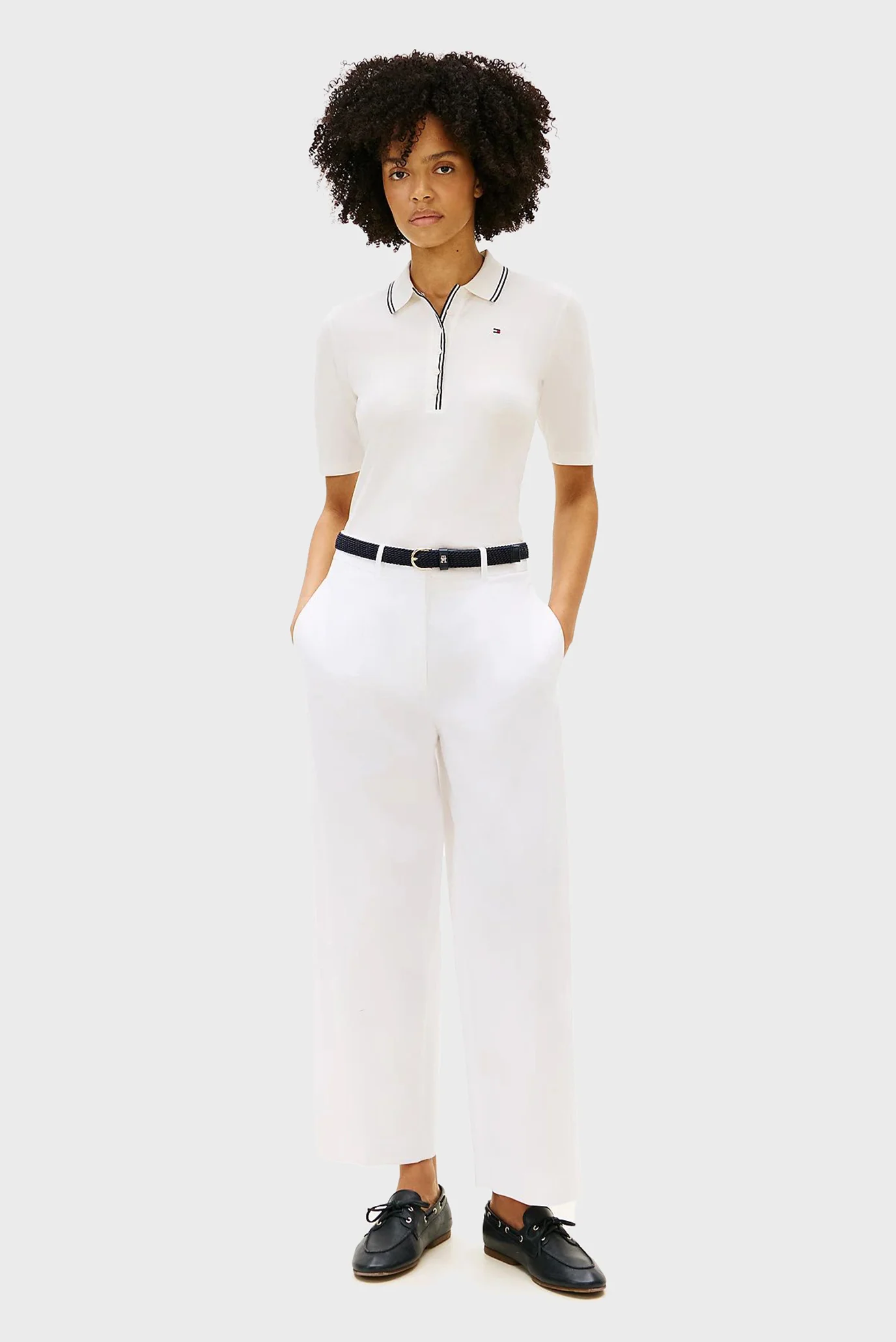 Жіноче біле поло TIPPING Tommy Hilfiger WW0WW49828 — MD-Fashion