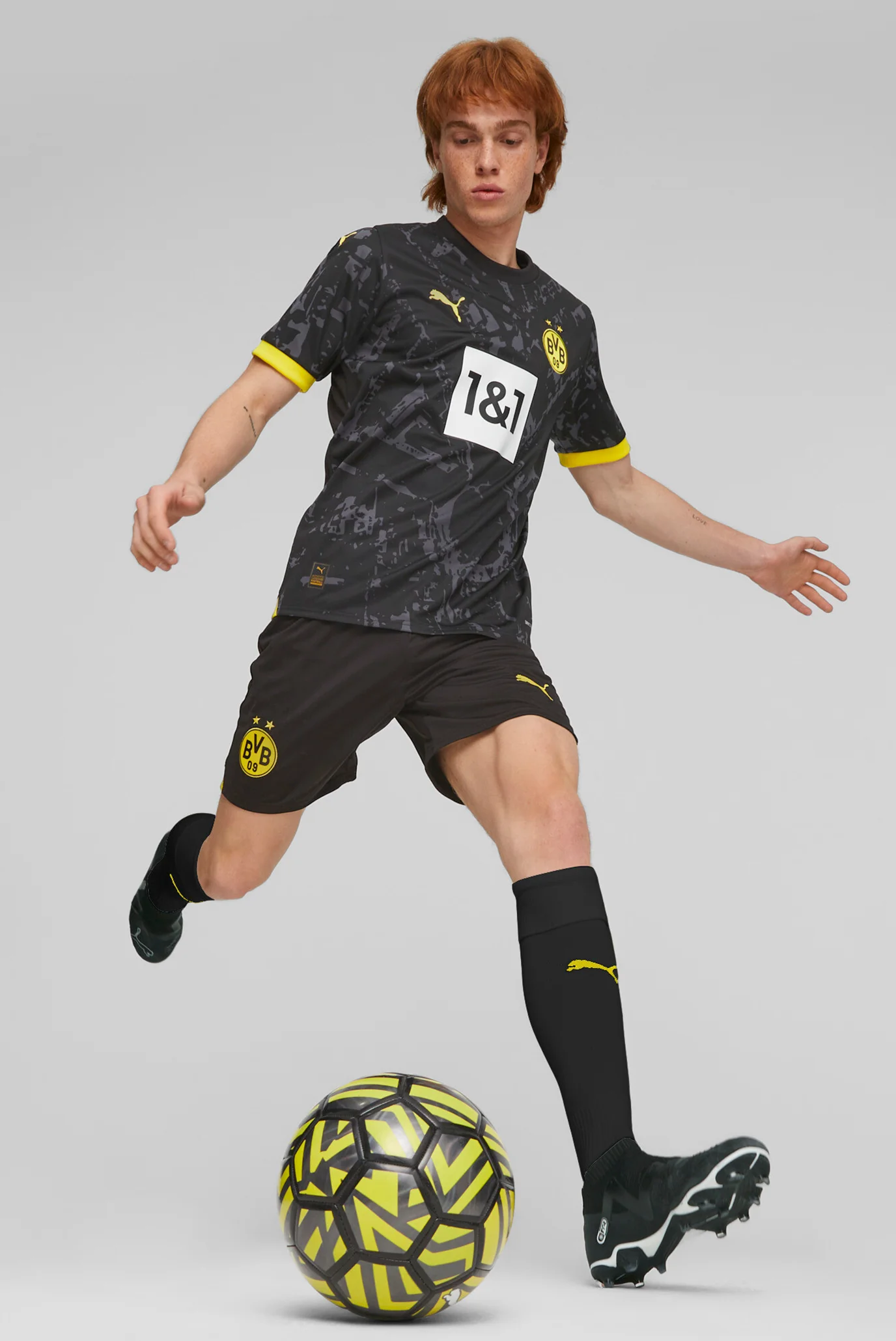 Мужская черная футболка Borussia Dortmund 23/24 Away Jersey Men