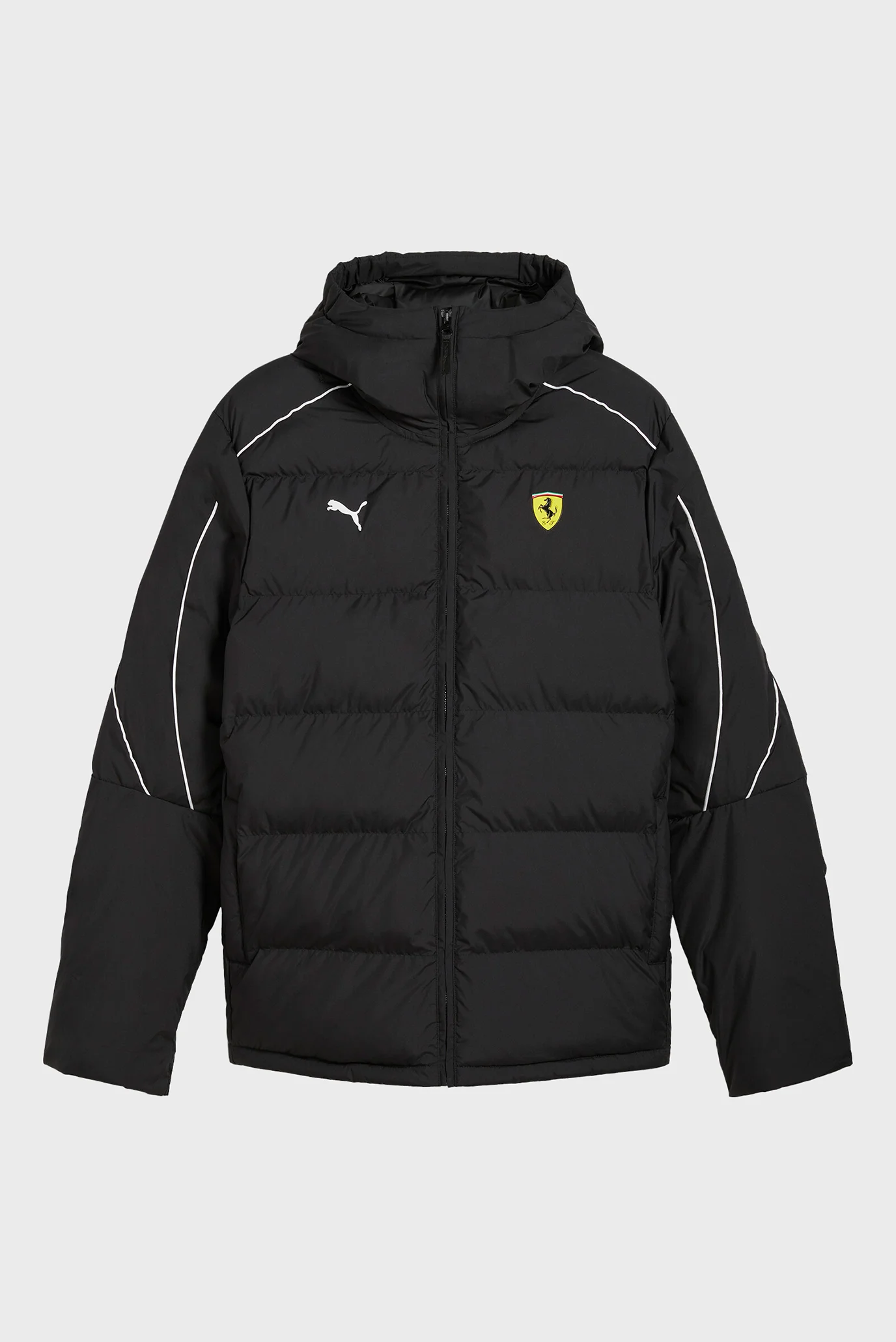 ＦＥＲＲＡＲＩ330P2 Мужская черная куртка Scuderia Ferrari Race MT7+ Ecolite Jacket