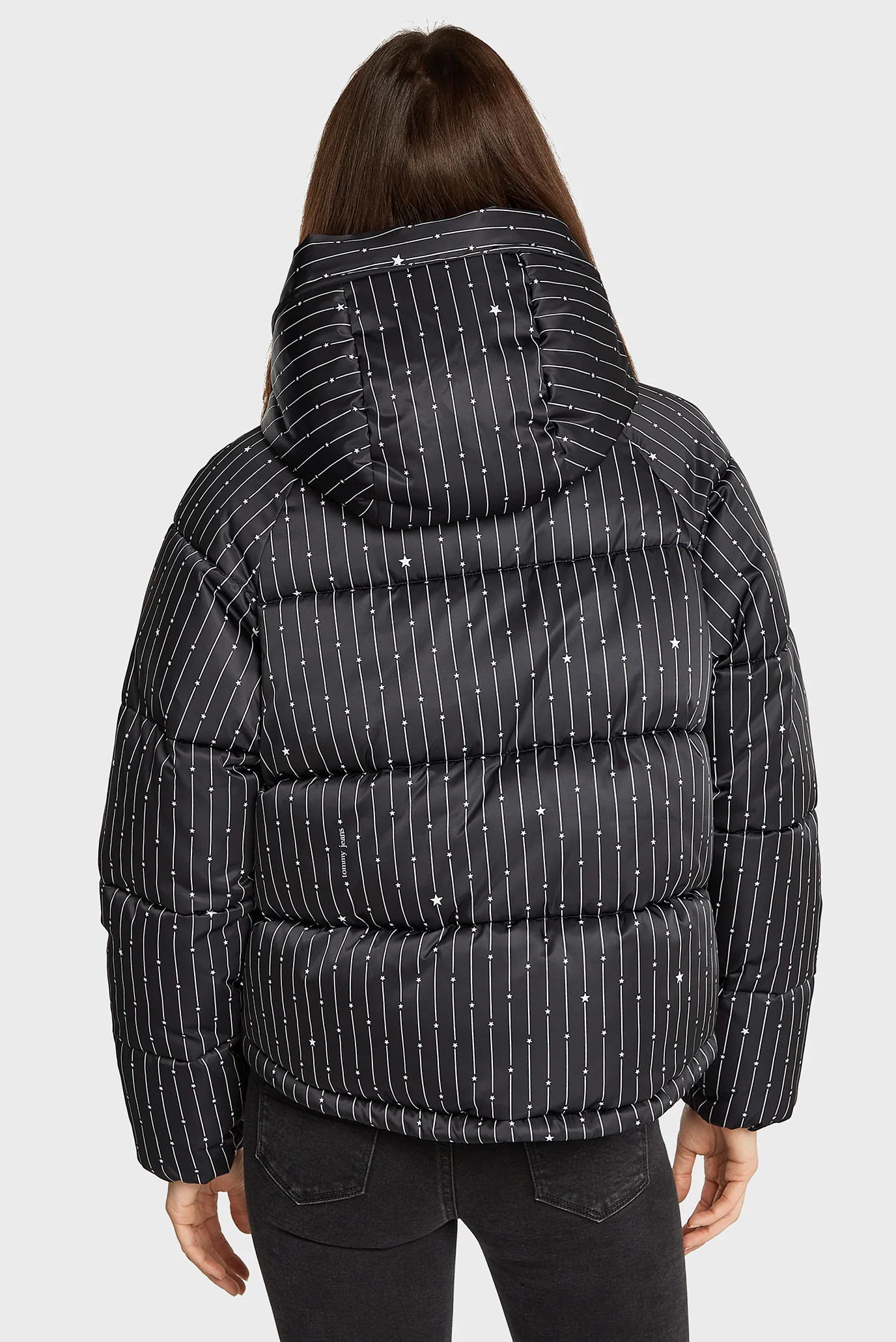 Женская черная куртка в полоску TJW VAIL STARDUST PUFFER Tommy