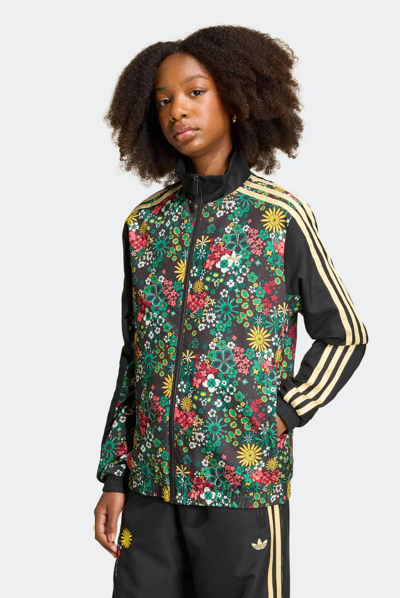 レトロドア Детская черная спортивная кофта с узором adidas Originals x