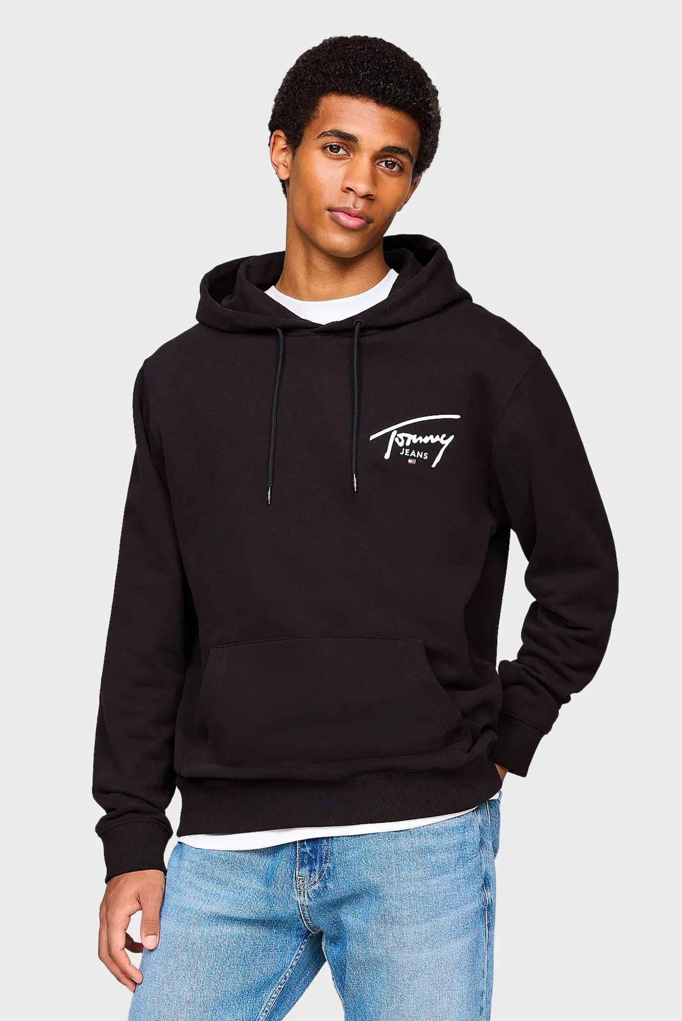 My My☆ Мужское черное худи TJM REG ENTRY GRAPHIC HOODIE EXT Tommy Jeans