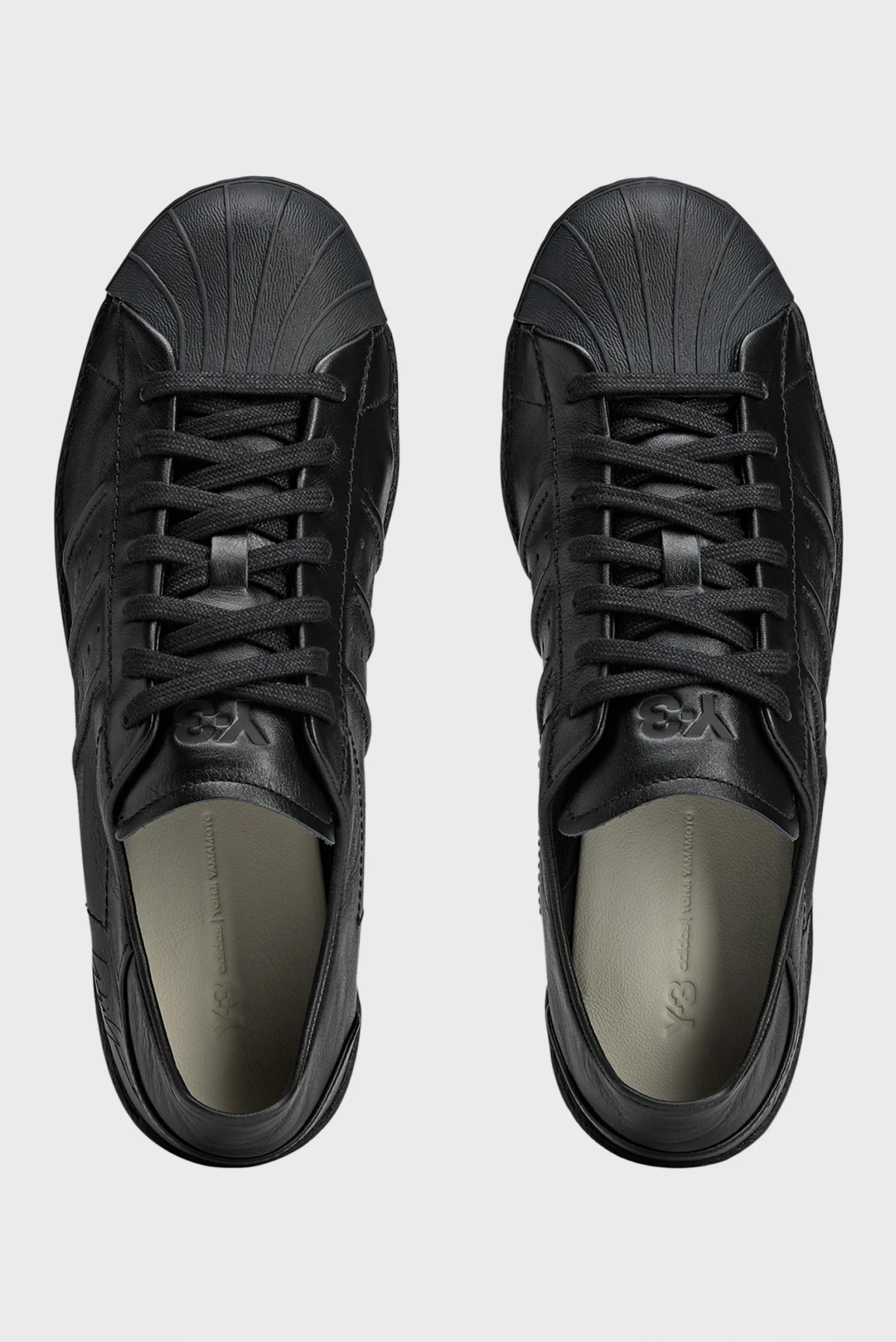 Чорні шкіряні снікерси Y-3 Superstar adidas JR4217 — MD-Fashion