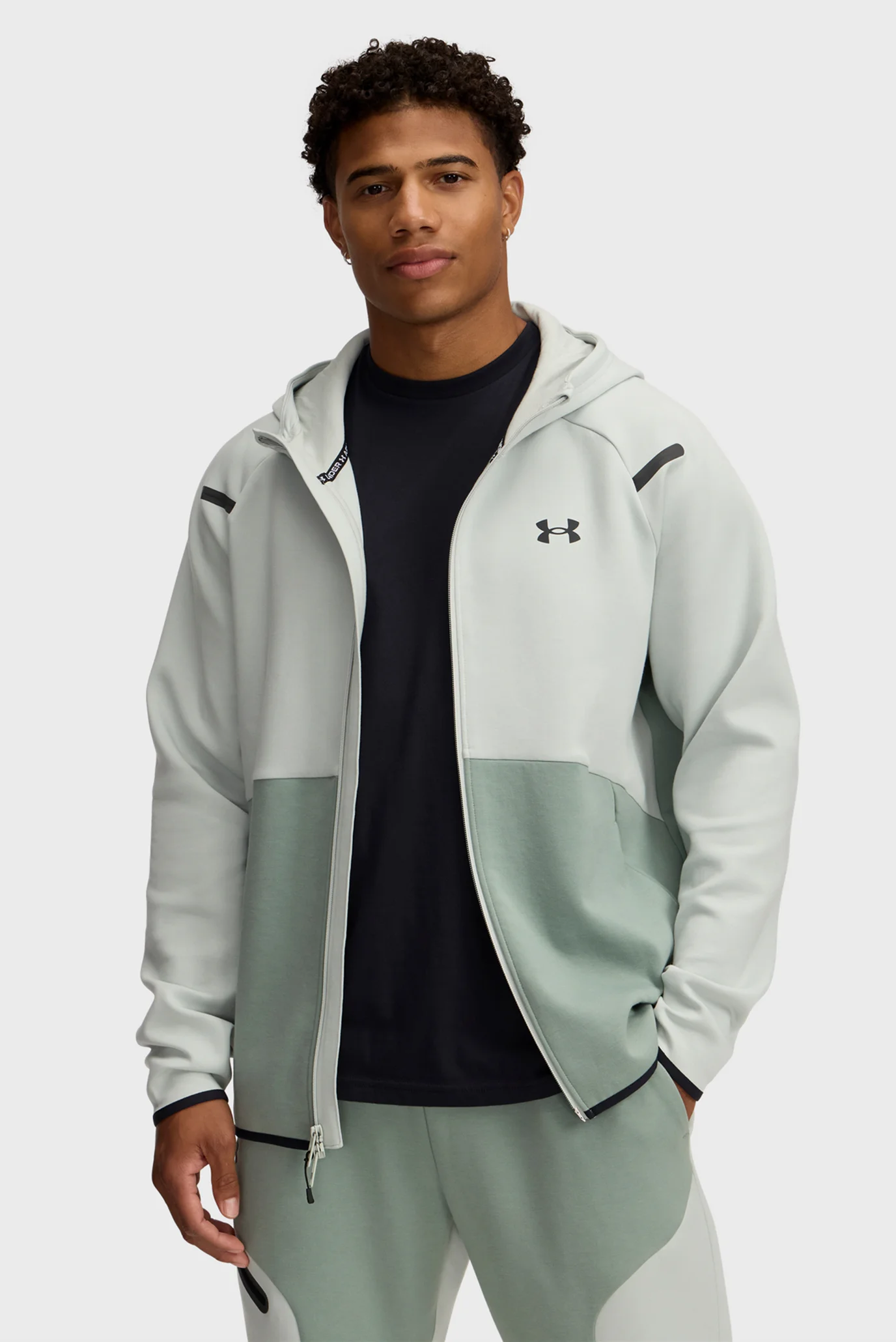 Мужское мятное худи UA Unstoppable Flc FZ HD EU Under Armour