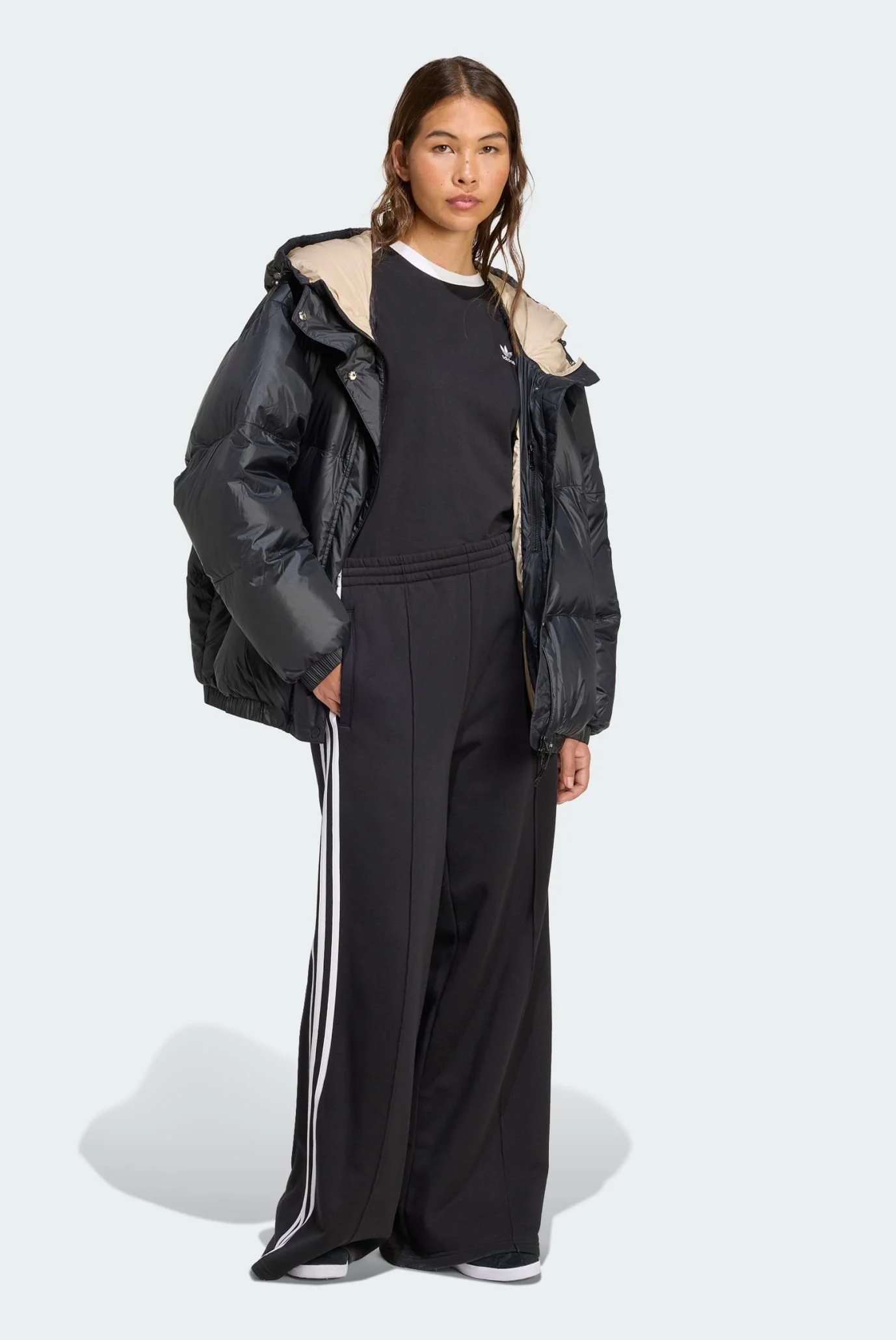 Женский черный пуховик Premium Street Oversized adidas JX5338 — MD