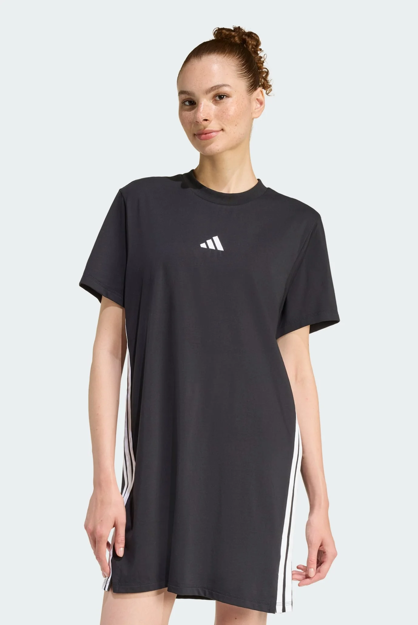 Женское черное платье ESSENTIALS 3-STRIPES adidas KC4818 — MD-Fashion
