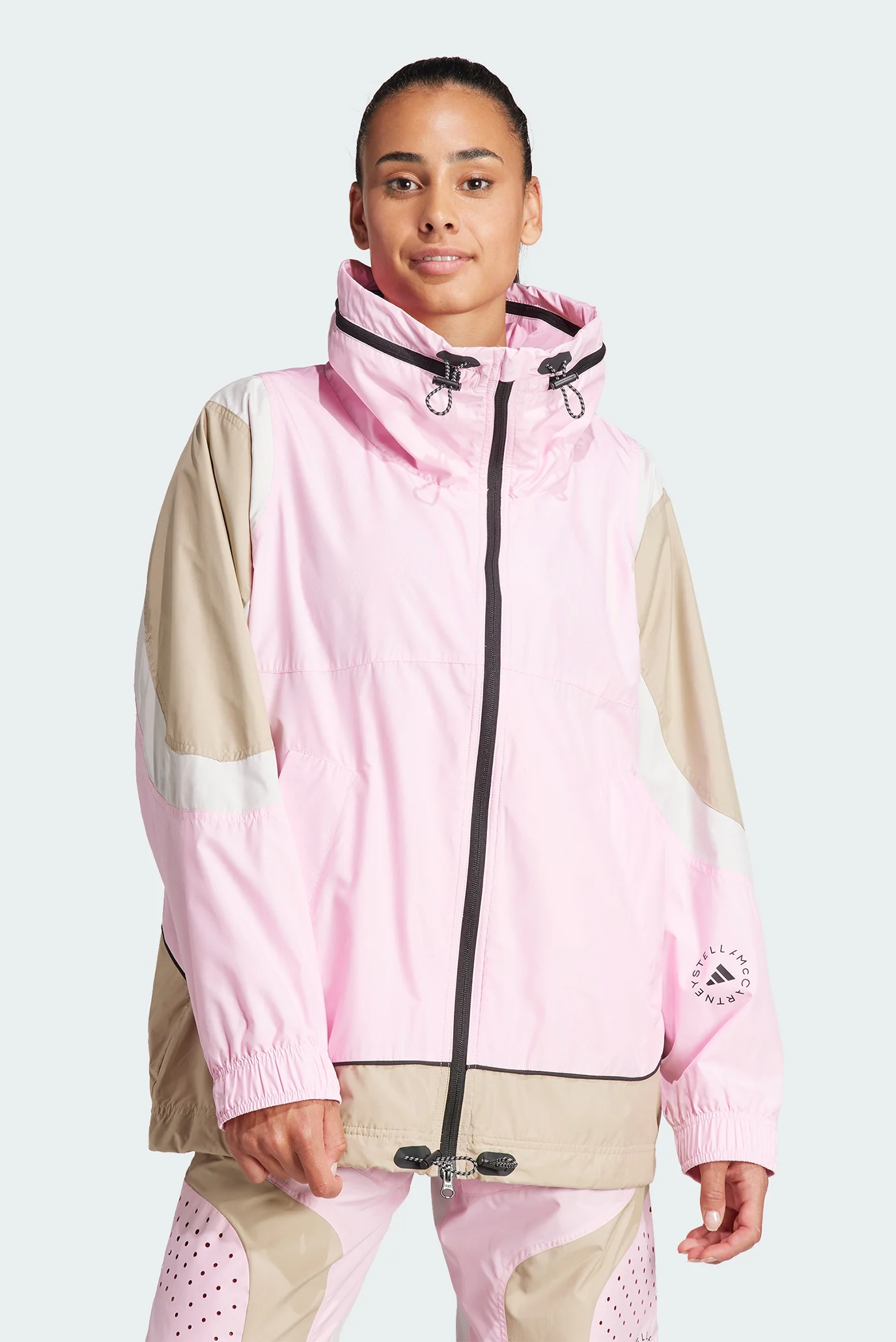 【DUSTY_PINK】サイドポケット ウーブン Женская розовая ветровка adidas by Stella McCartney Woven adidas
