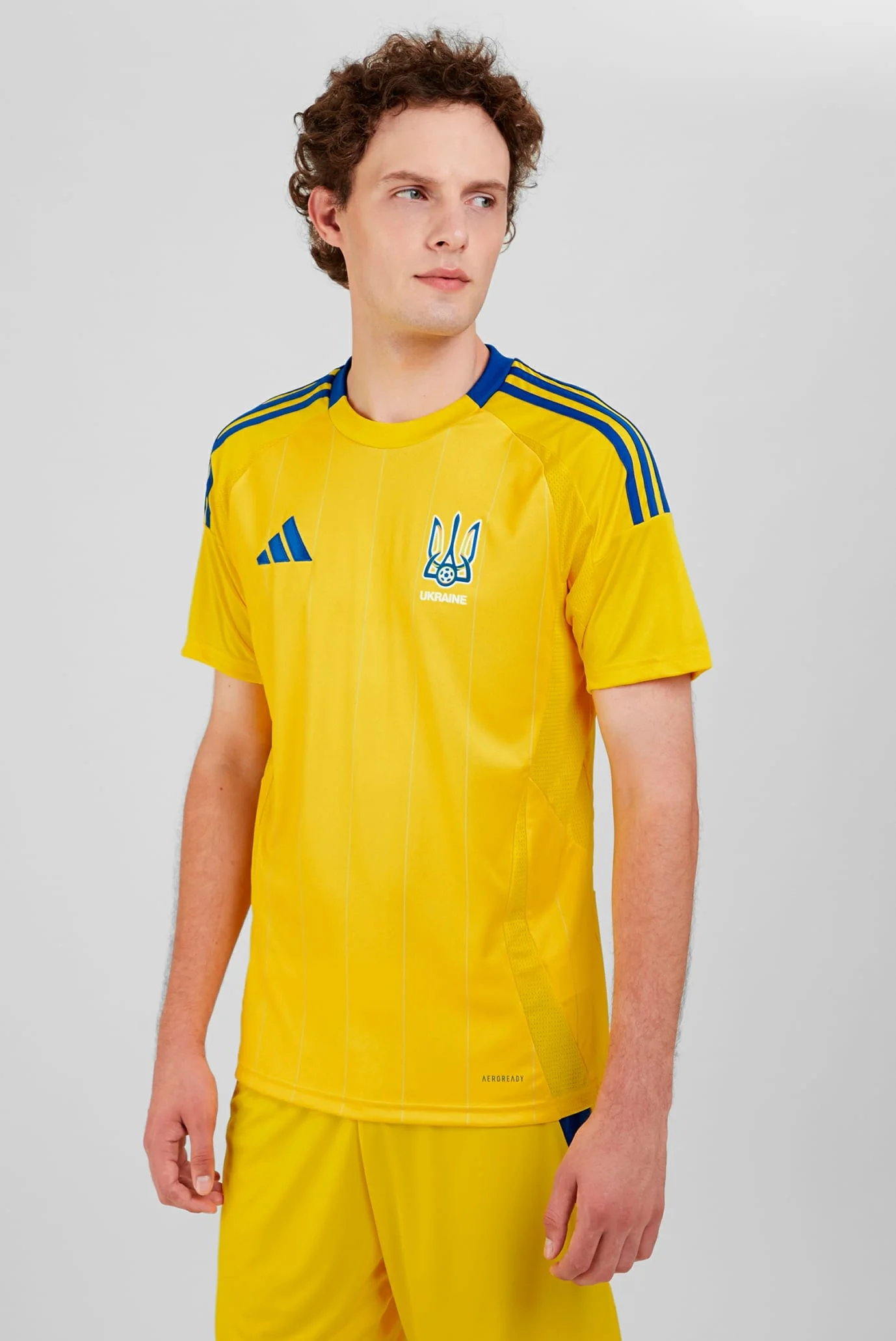  サッカーシャツ イエロー 21番 Чоловіча жовта футболка Ukraine 24 adidas IK2251 — MD-Fashion