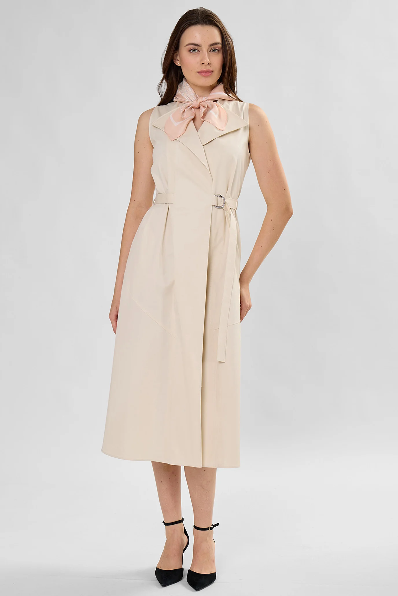 Женское бежевое платье BOSS 50557446;131 — MD-Fashion