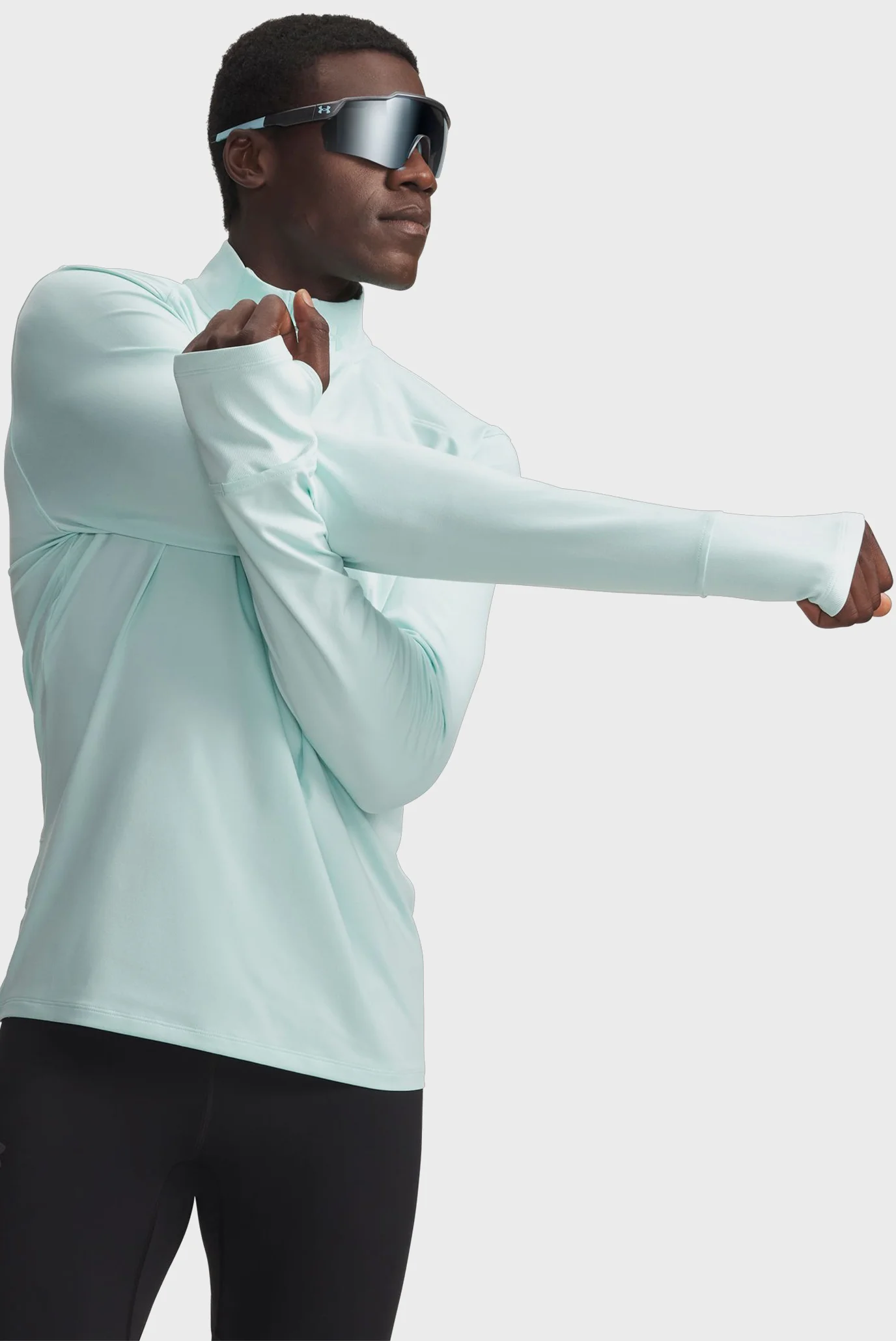 Мужской мятный лонгслив UA LAUNCH PRO 1/4 ZIP-GRN Under Armour